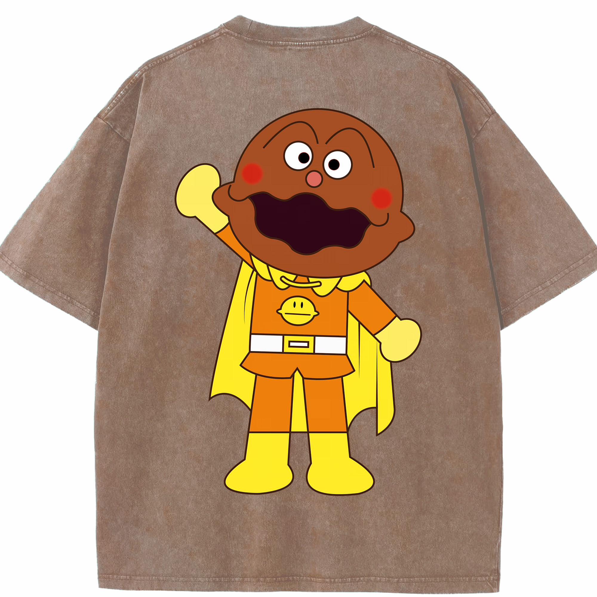 （画像用） アンパンマン Anpanman 綿100% ヴィンテージ風 半袖Tシャツ（背面プリント）