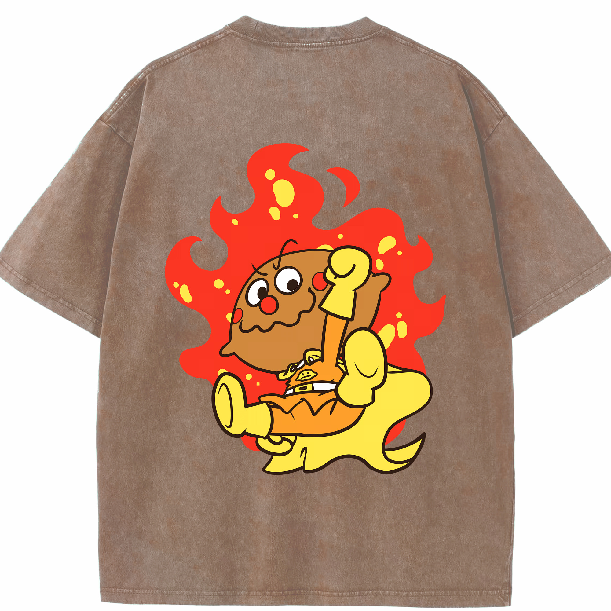 （画像用） アンパンマン Anpanman 綿100% ヴィンテージ風 半袖Tシャツ（背面プリント）