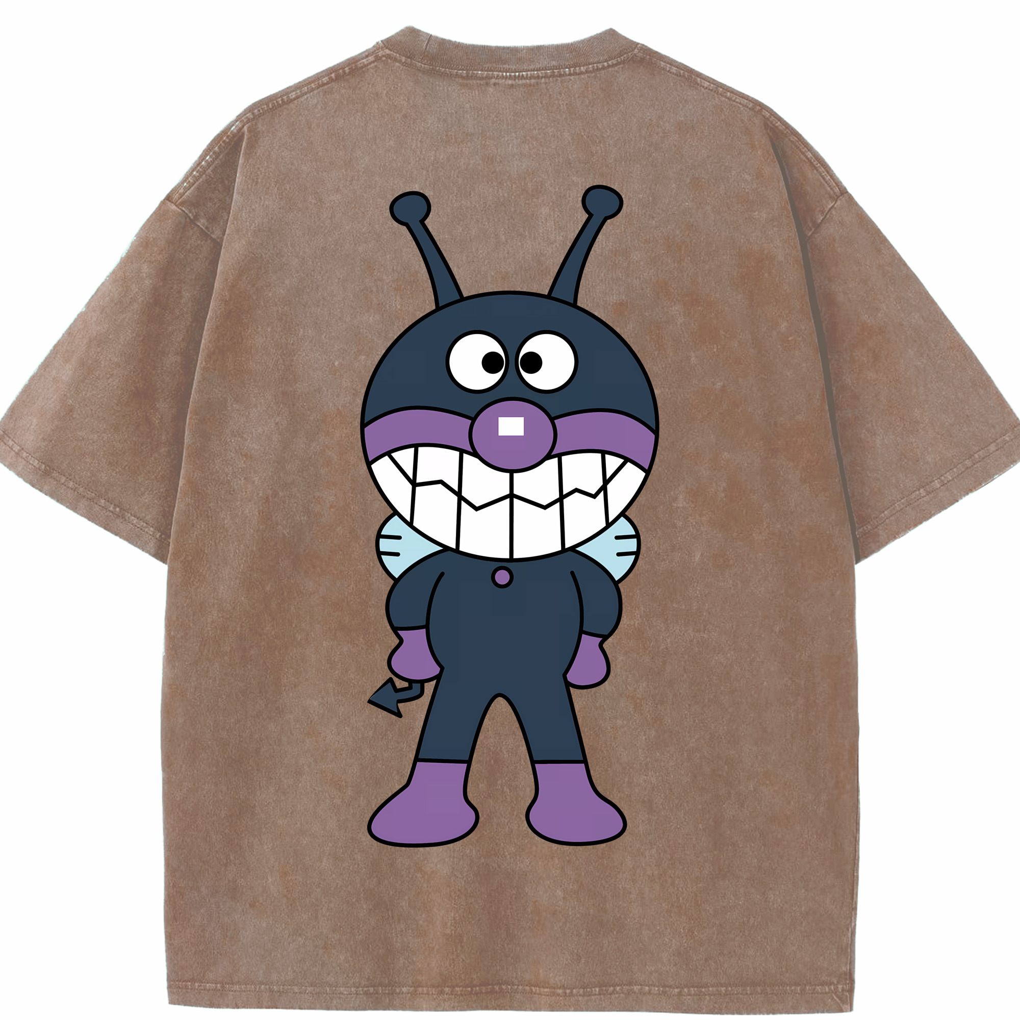 （画像用） アンパンマン Anpanman 綿100% ヴィンテージ風 半袖Tシャツ（背面プリント）