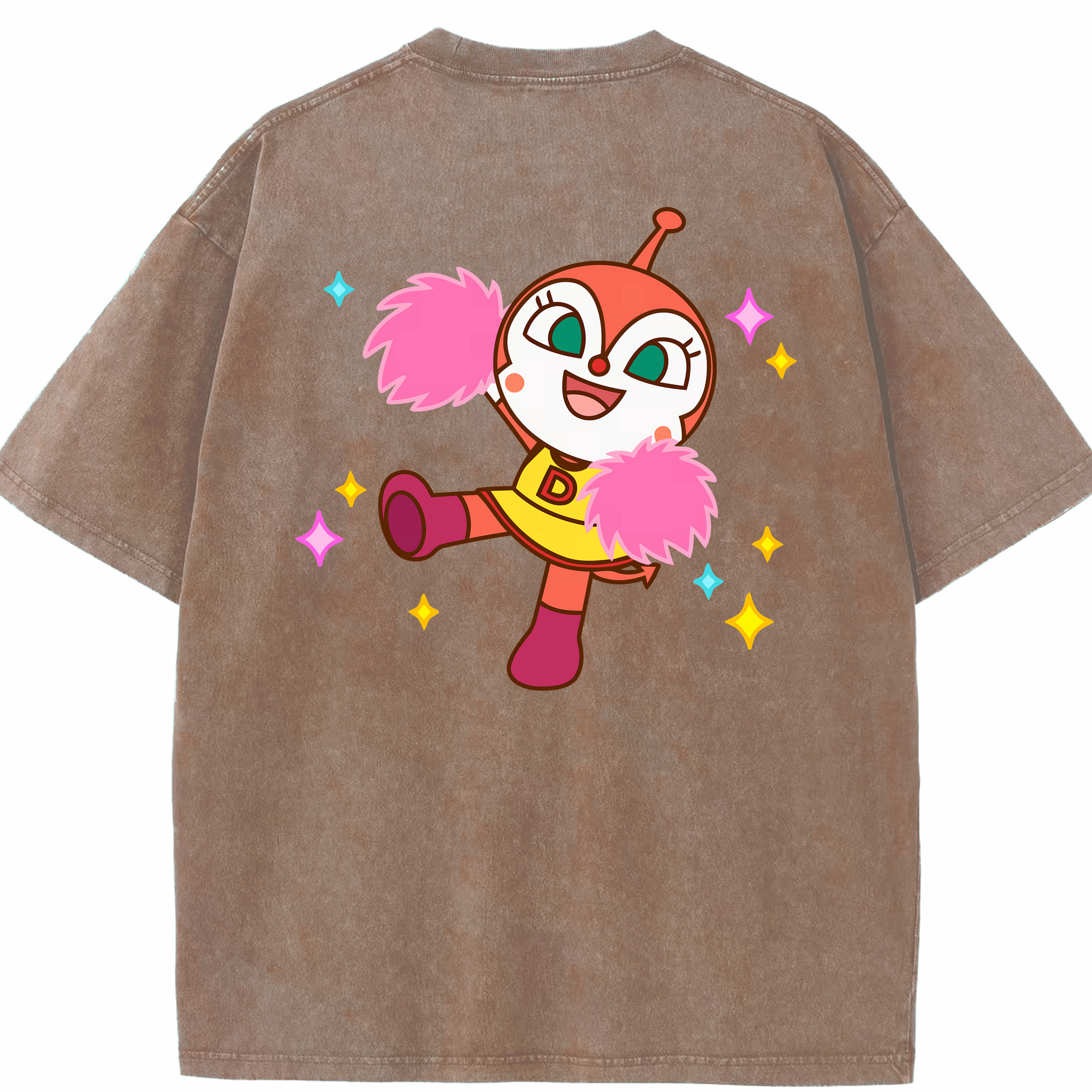 （画像用） アンパンマン Anpanman 綿100% ヴィンテージ風 半袖Tシャツ（背面プリント）