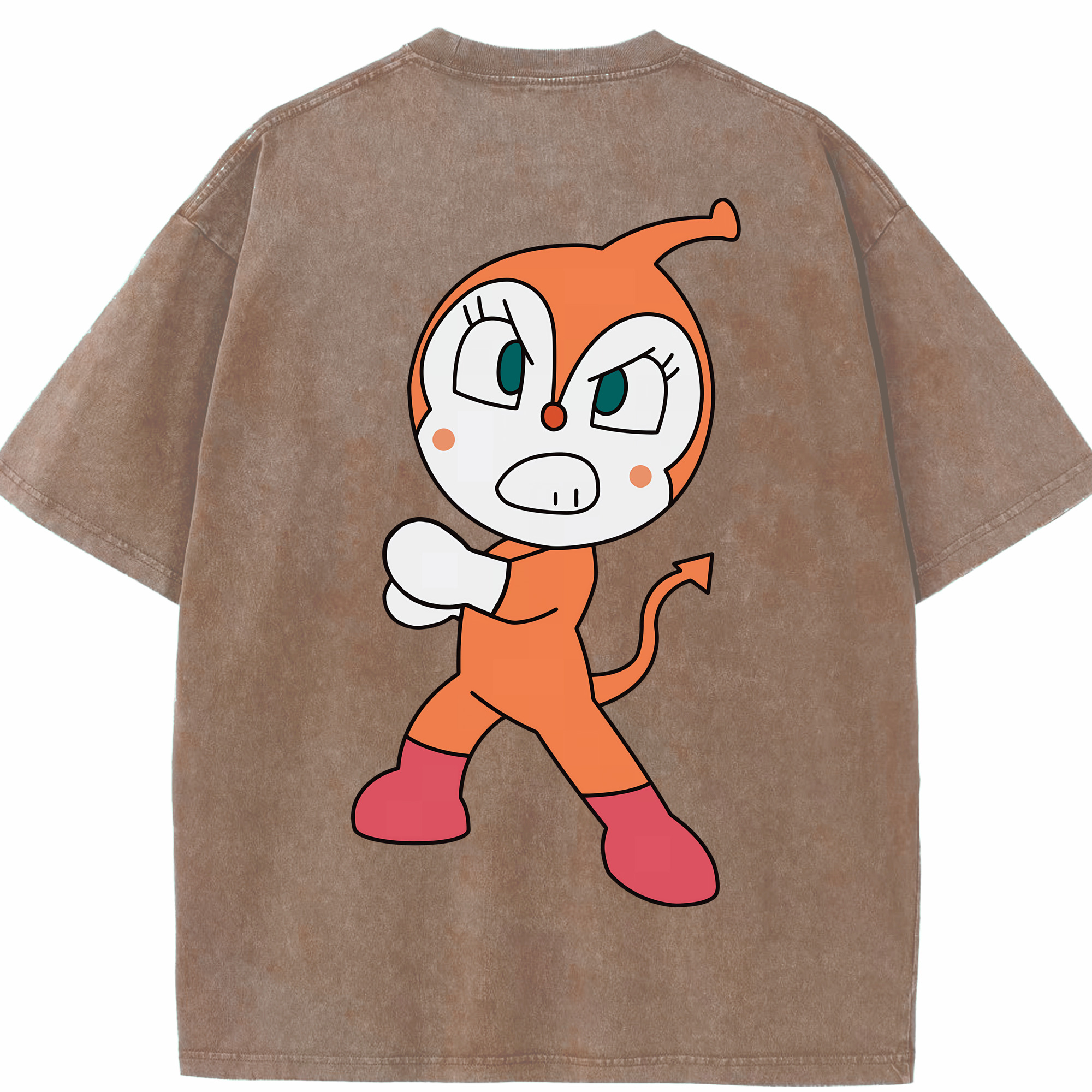 （画像用） アンパンマン Anpanman 綿100% ヴィンテージ風 半袖Tシャツ（背面プリント）