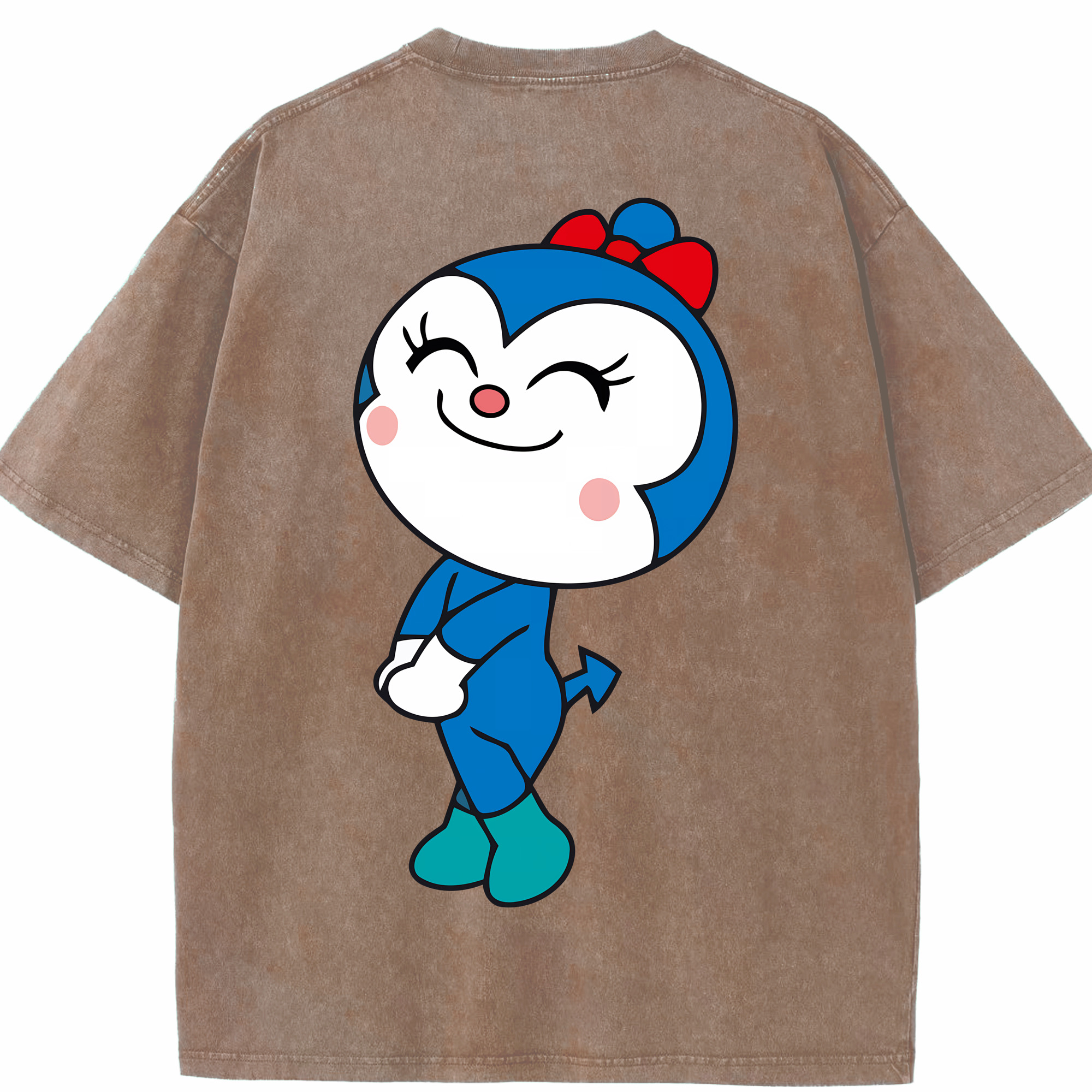 （画像用） アンパンマン Anpanman 綿100% ヴィンテージ風 半袖Tシャツ（背面プリント）