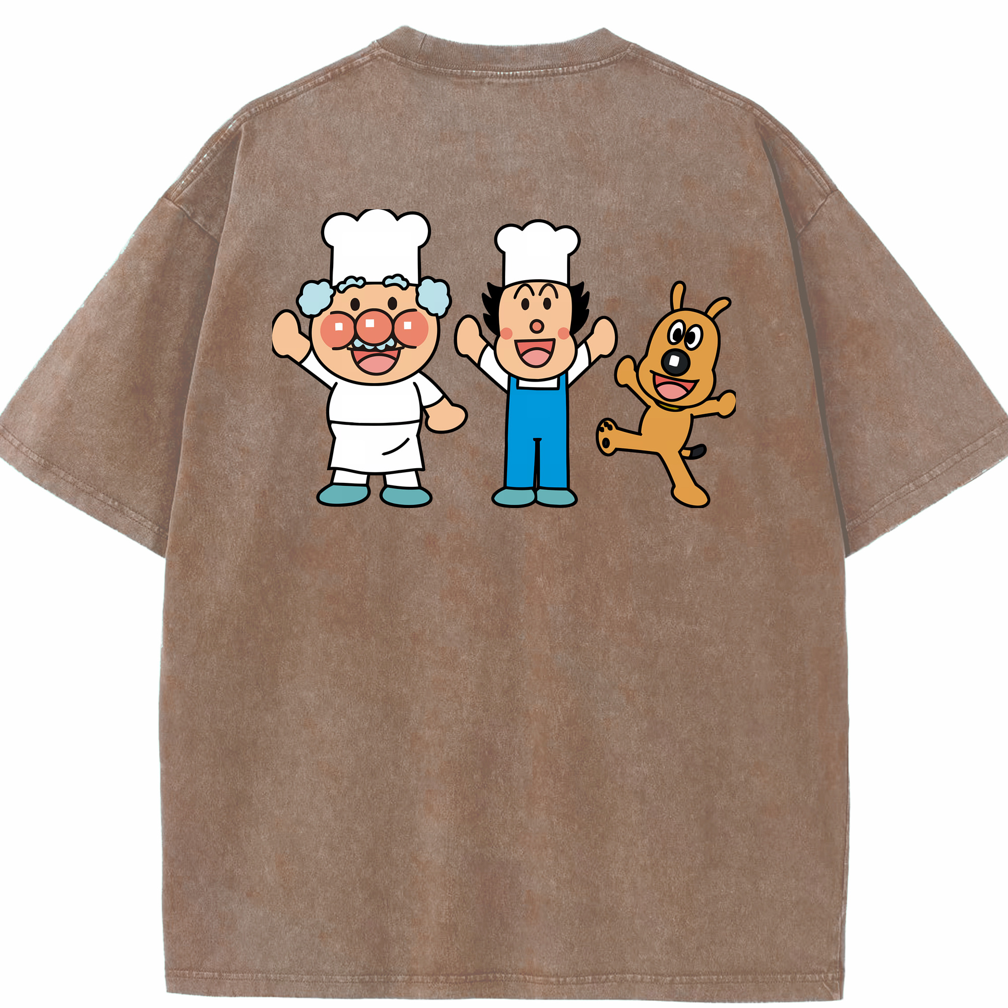 （画像用） アンパンマン Anpanman 綿100% ヴィンテージ風 半袖Tシャツ（背面プリント）