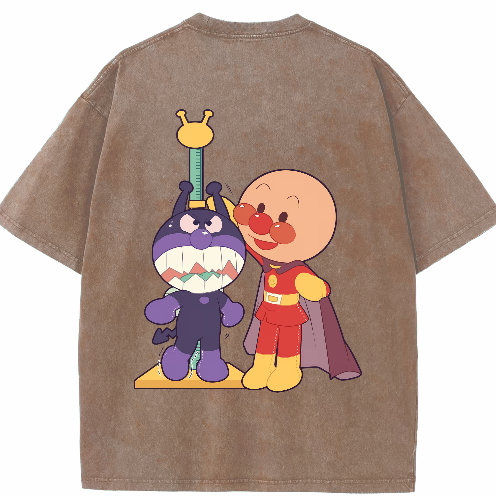（画像用） アンパンマン Anpanman 綿100% ヴィンテージ風 半袖Tシャツ（背面プリント）