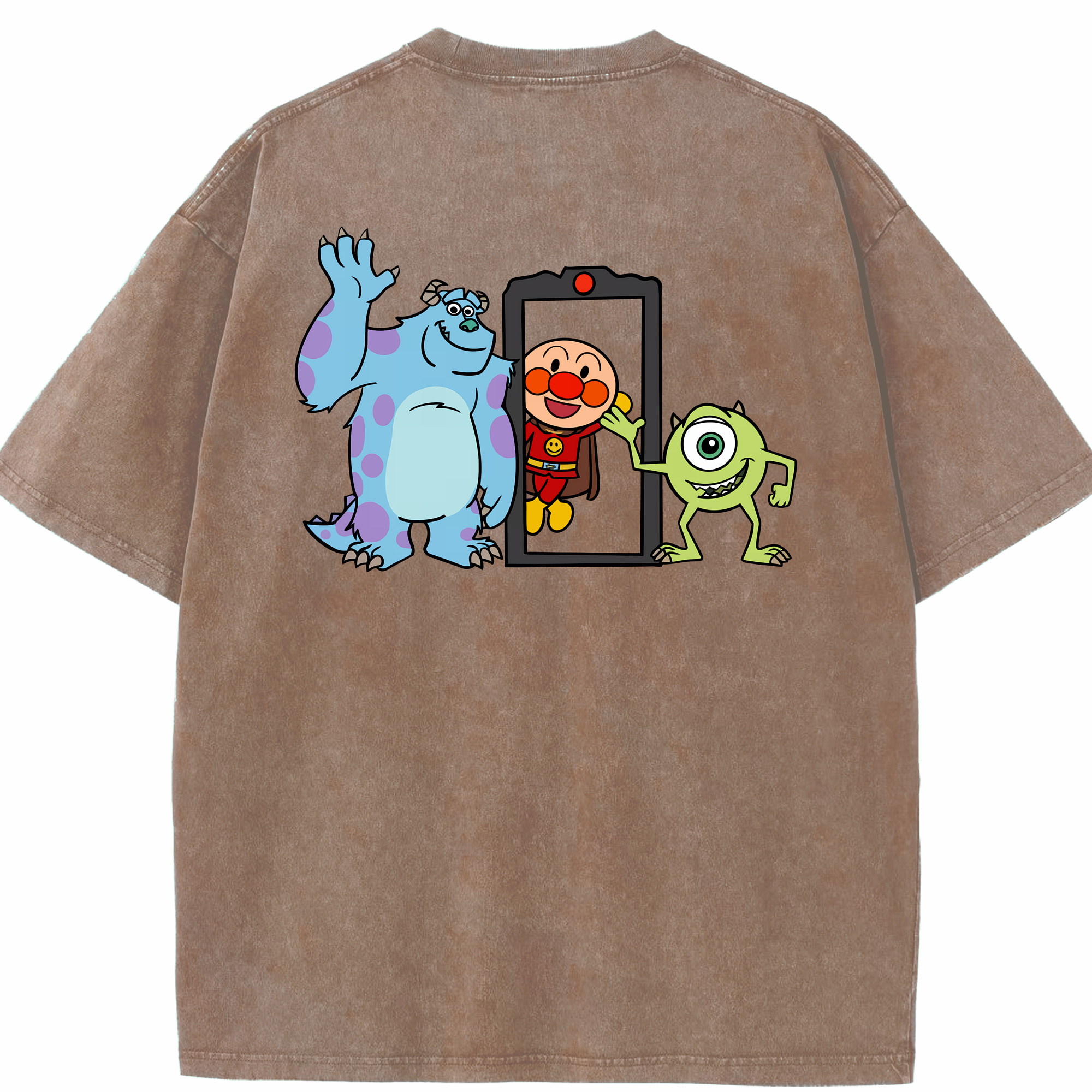 （画像用） アンパンマン Anpanman 綿100% ヴィンテージ風 半袖Tシャツ（背面プリント）