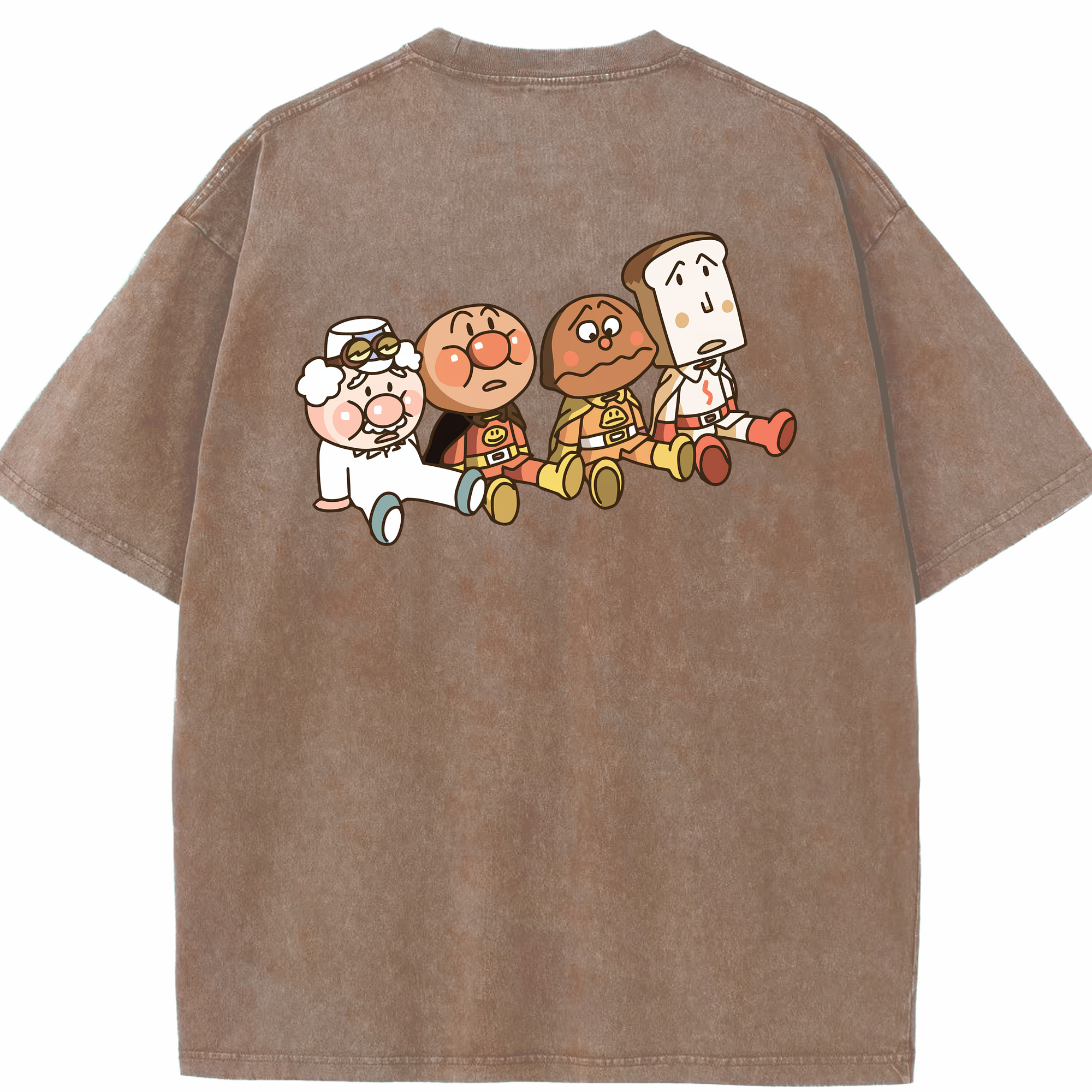 （画像用） アンパンマン Anpanman 綿100% ヴィンテージ風 半袖Tシャツ（背面プリント）