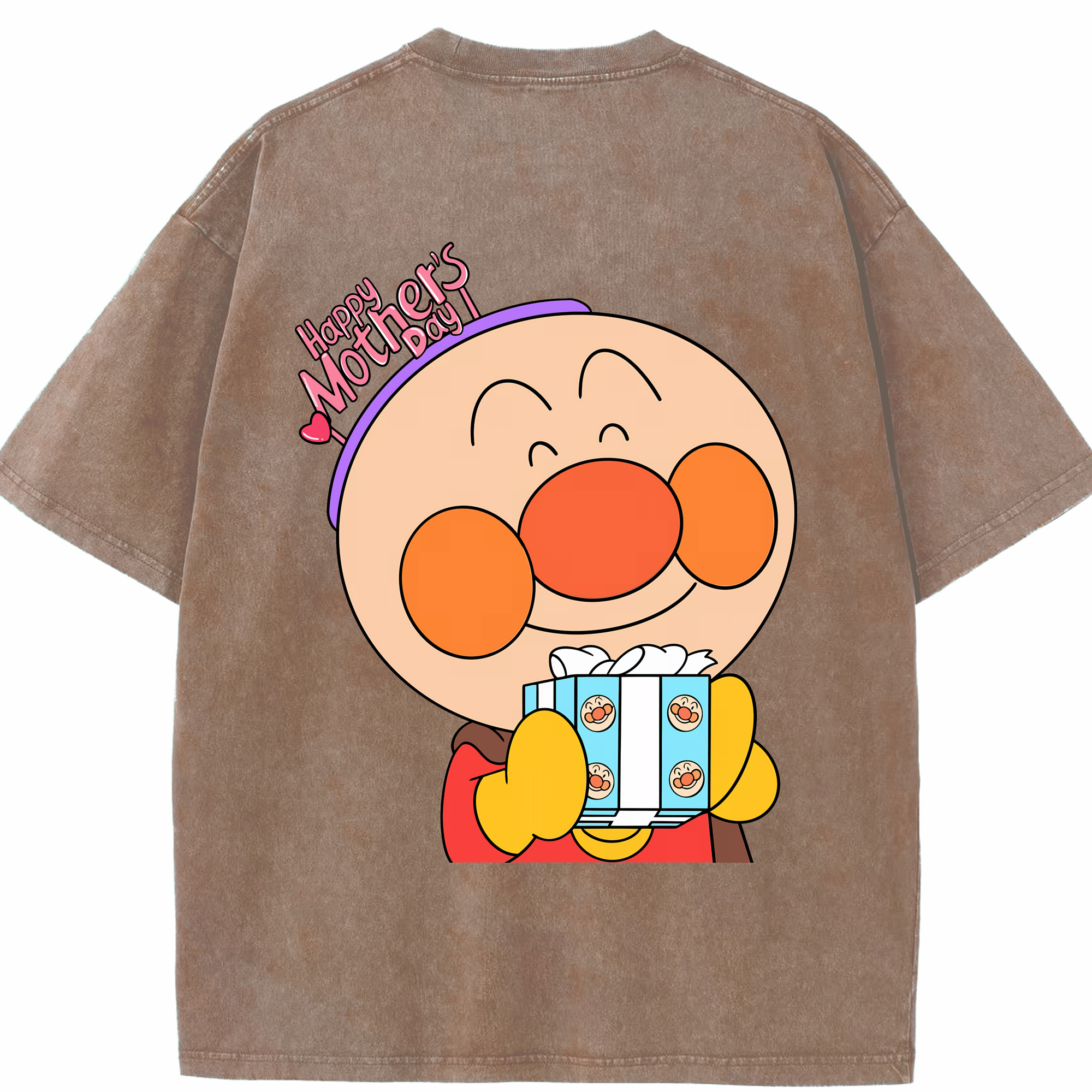 （画像用） アンパンマン Anpanman 綿100% ヴィンテージ風 半袖Tシャツ（背面プリント）