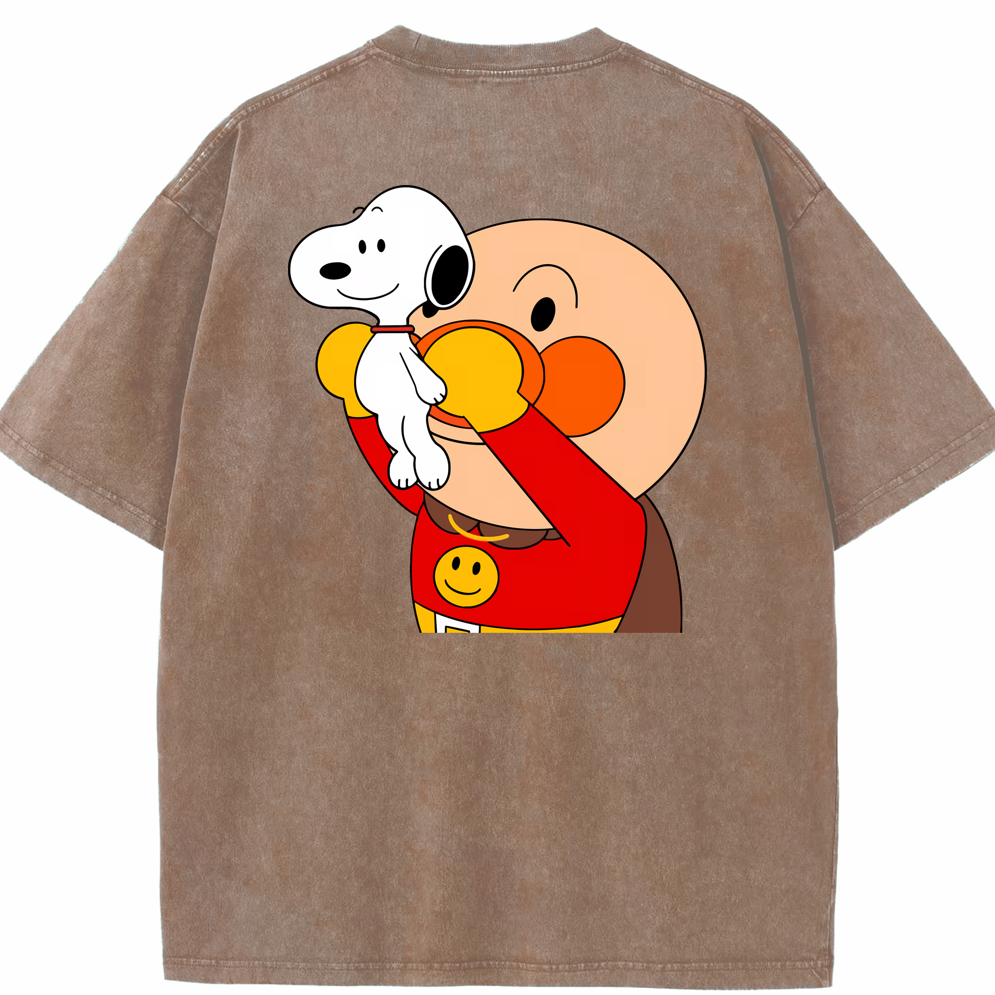 （画像用） アンパンマン Anpanman 綿100% ヴィンテージ風 半袖Tシャツ（背面プリント）