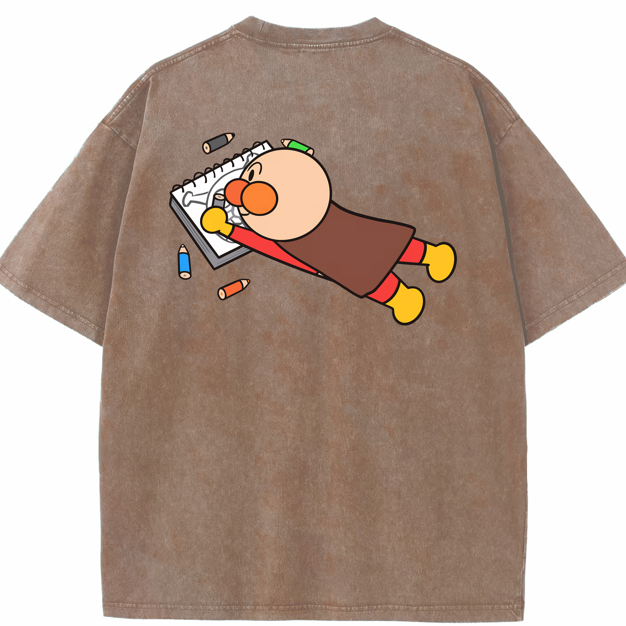 （画像用） アンパンマン Anpanman 綿100% ヴィンテージ風 半袖Tシャツ（背面プリント）
