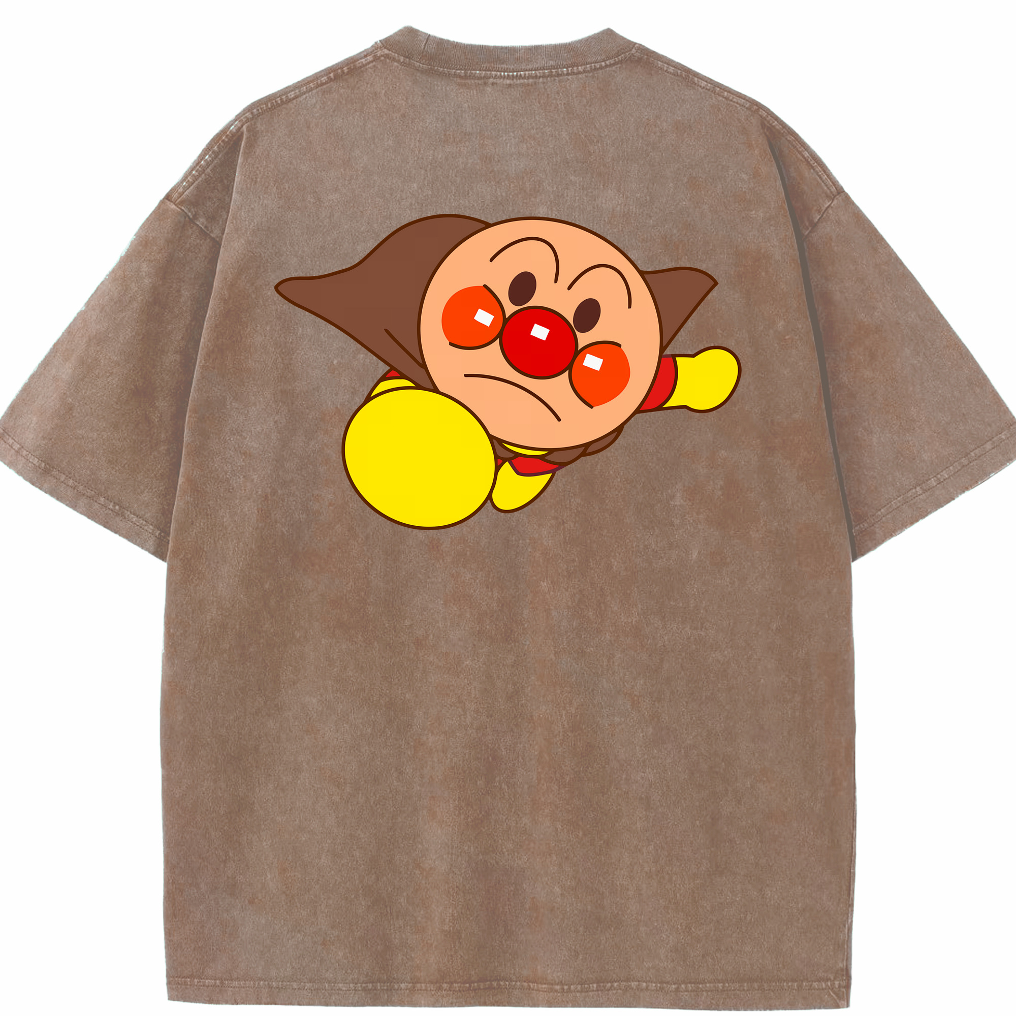 （画像用） アンパンマン Anpanman 綿100% ヴィンテージ風 半袖Tシャツ（背面プリント）