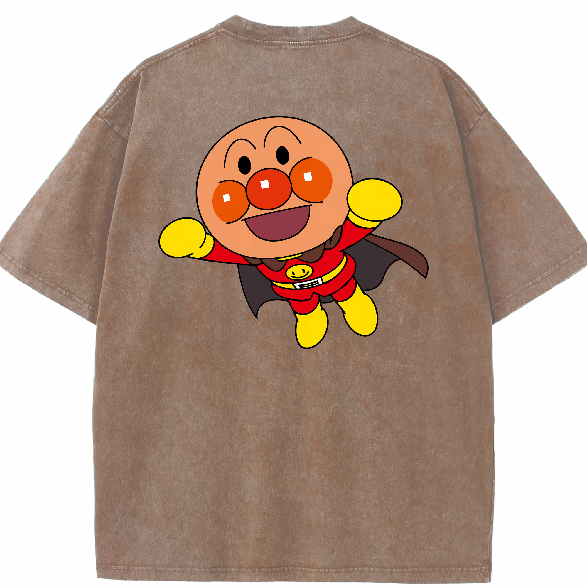 （画像用） アンパンマン Anpanman 綿100% ヴィンテージ風 半袖Tシャツ（背面プリント）