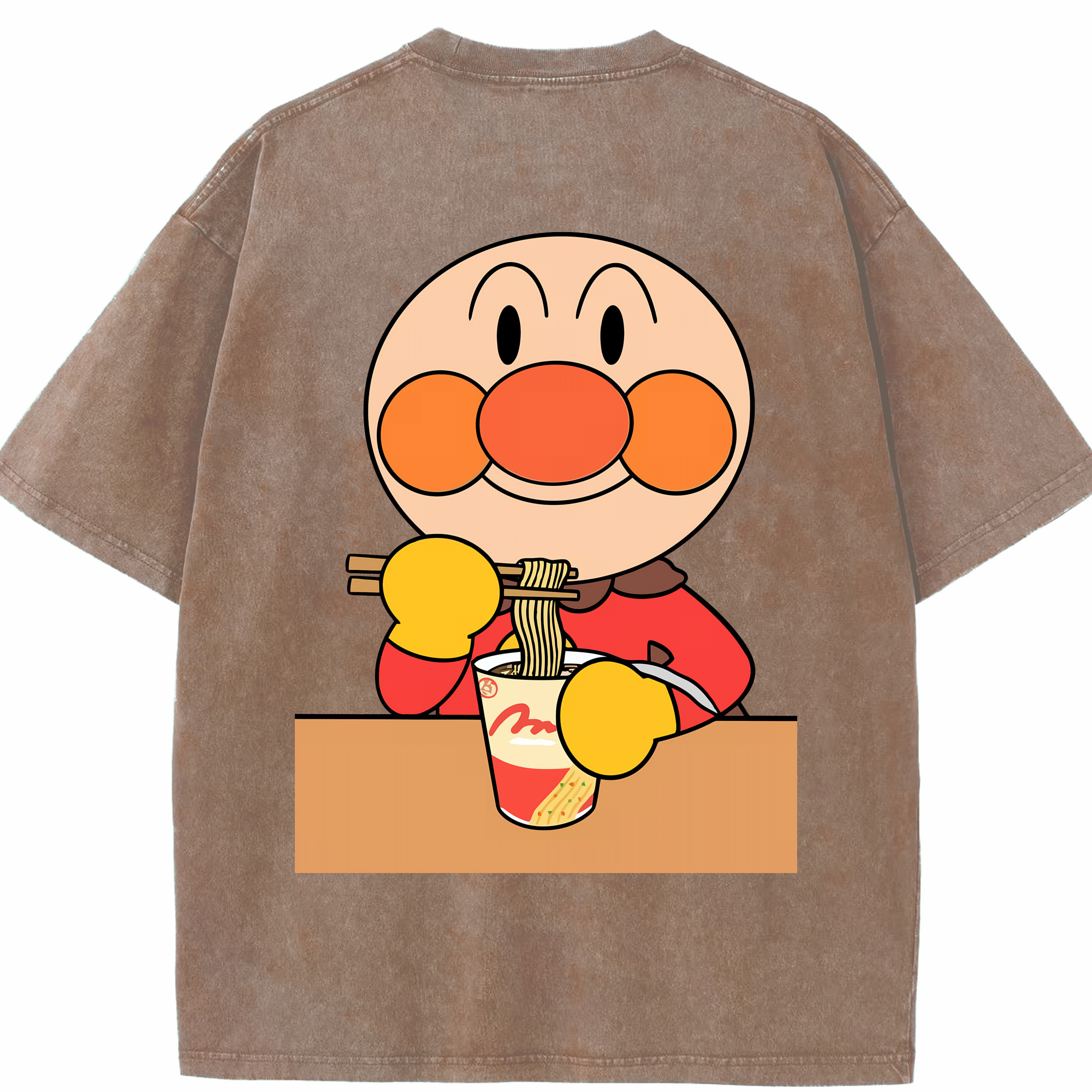 （画像用） アンパンマン Anpanman 綿100% ヴィンテージ風 半袖Tシャツ（背面プリント）