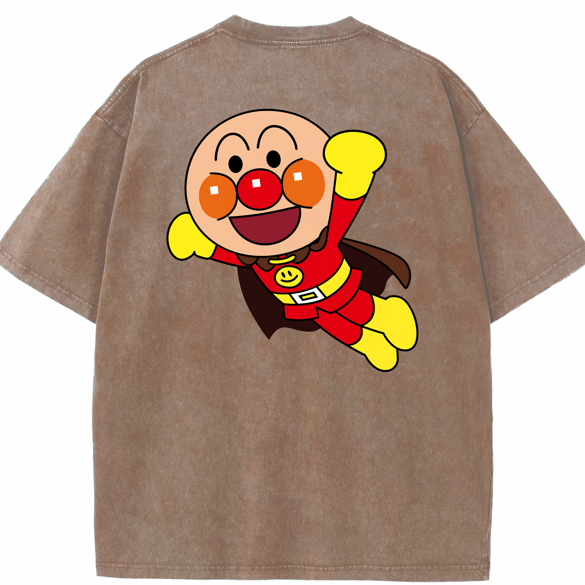 （画像用） アンパンマン Anpanman 綿100% ヴィンテージ風 半袖Tシャツ（背面プリント）