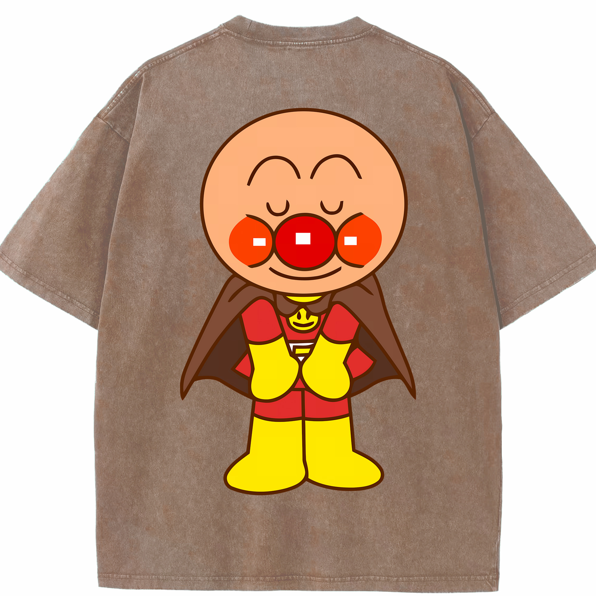 （画像用） アンパンマン Anpanman 綿100% ヴィンテージ風 半袖Tシャツ（背面プリント）