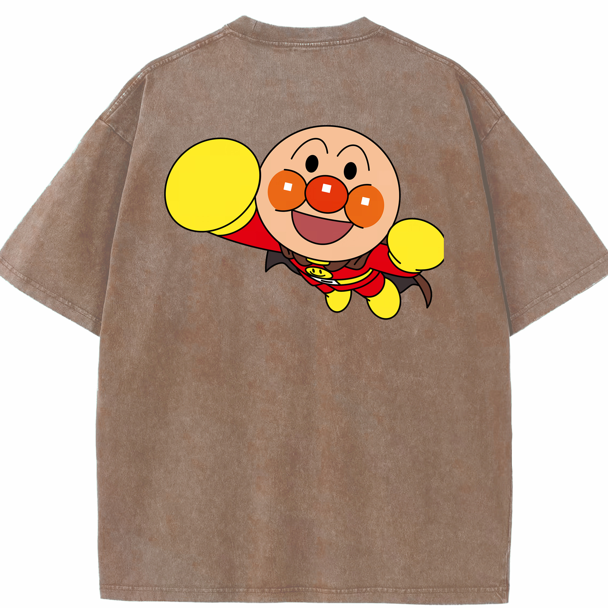 （画像用） アンパンマン Anpanman 綿100% ヴィンテージ風 半袖Tシャツ（背面プリント）