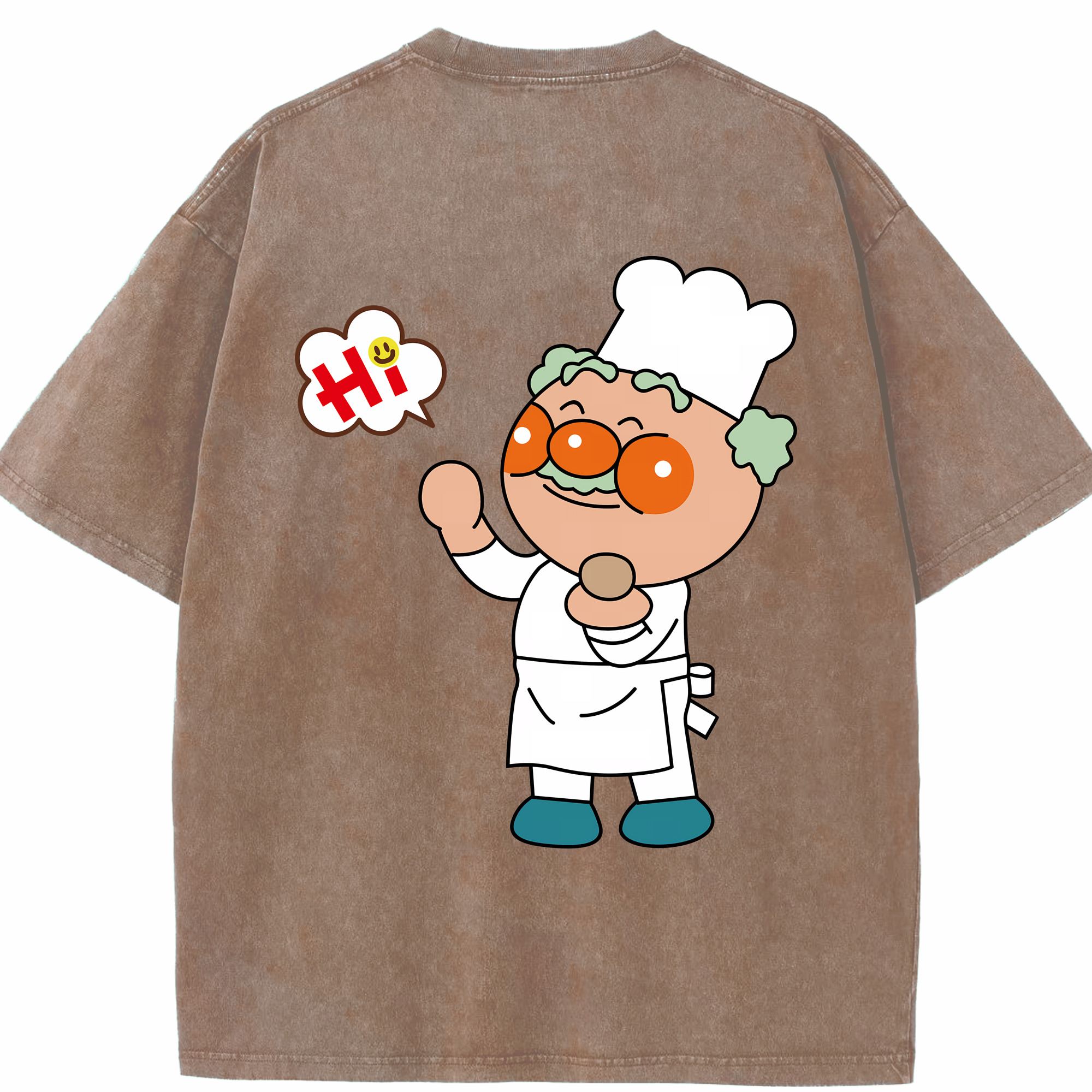 （画像用） アンパンマン Anpanman 綿100% ヴィンテージ風 半袖Tシャツ（背面プリント）