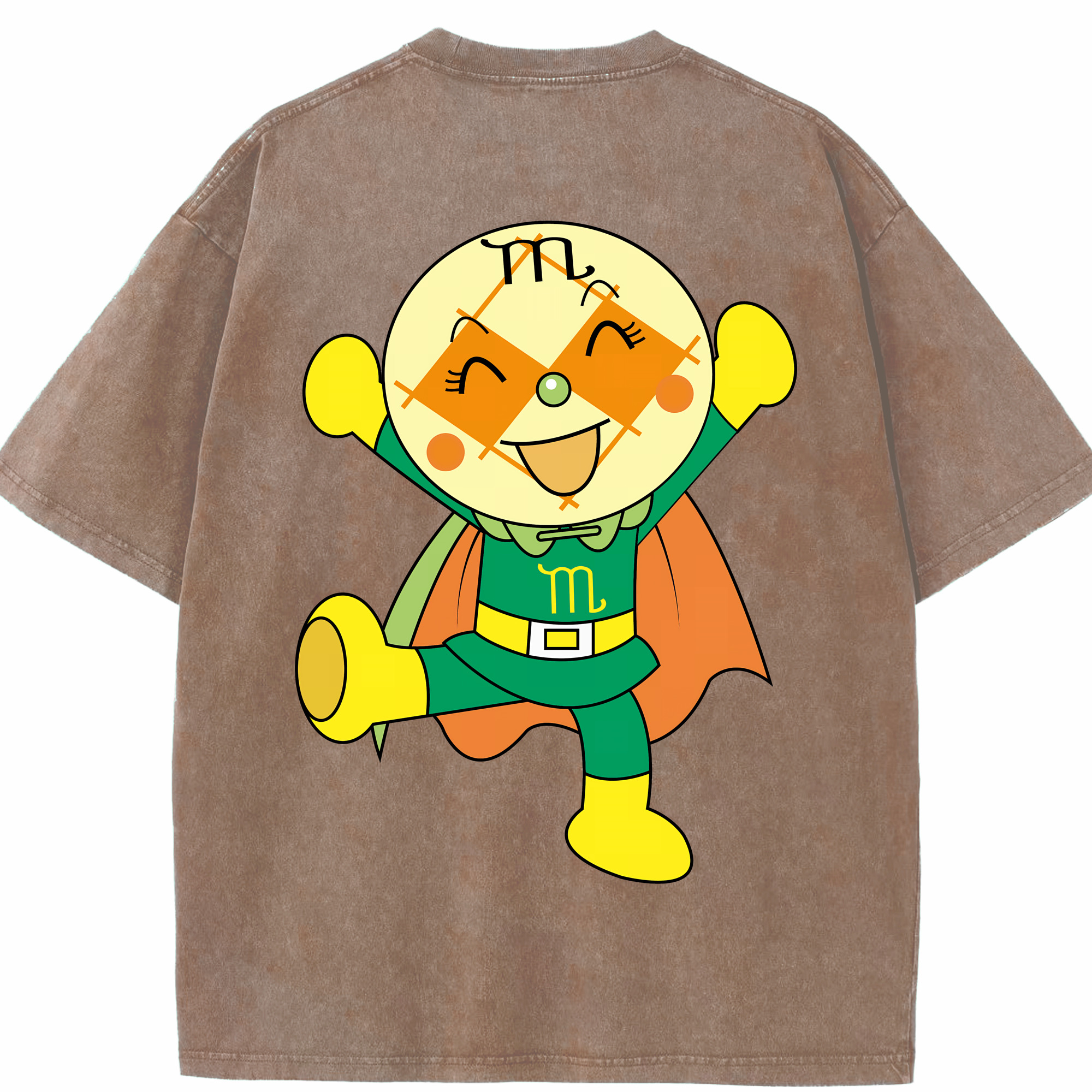 （画像用） アンパンマン Anpanman 綿100% ヴィンテージ風 半袖Tシャツ（背面プリント）