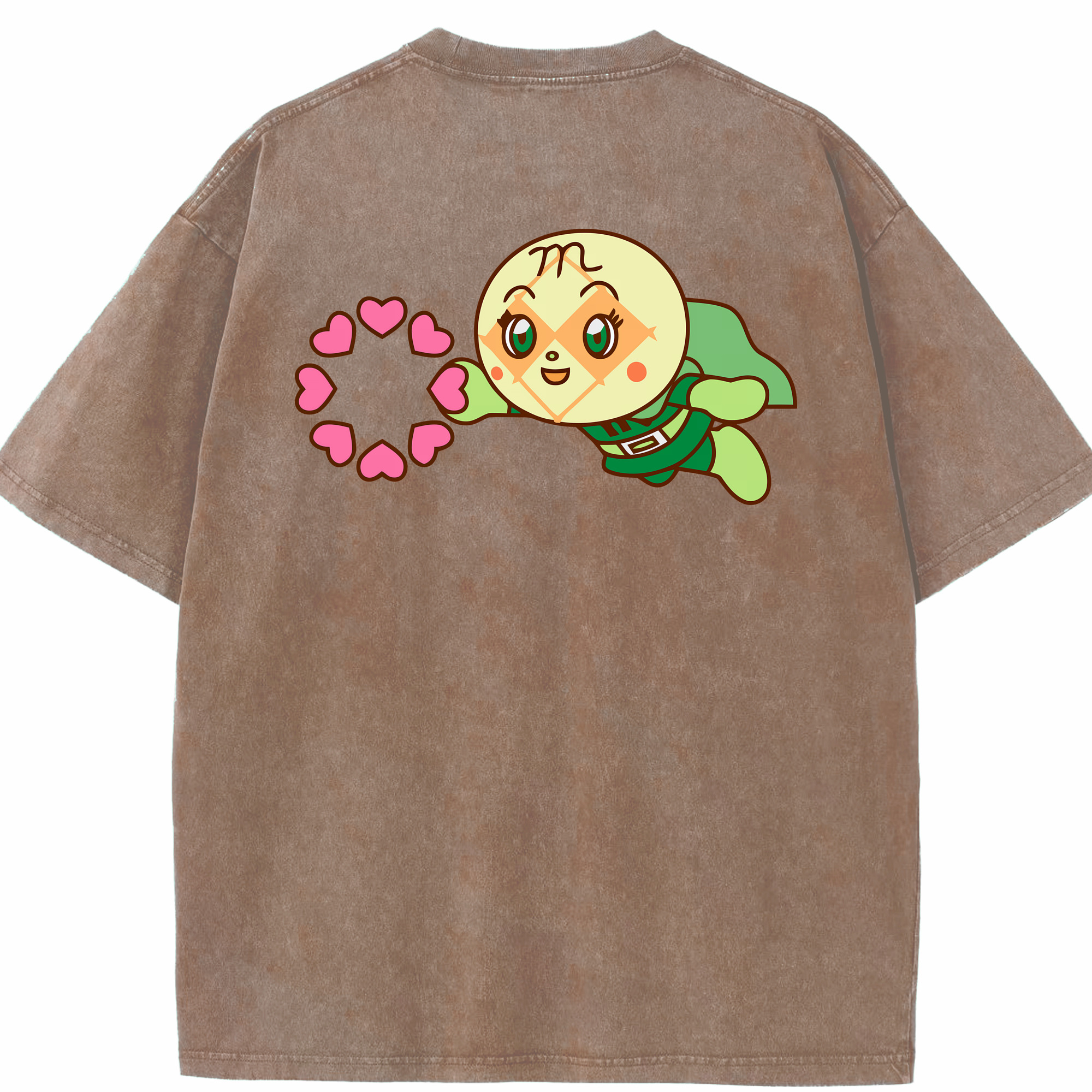 （画像用） アンパンマン Anpanman 綿100% ヴィンテージ風 半袖Tシャツ（背面プリント）