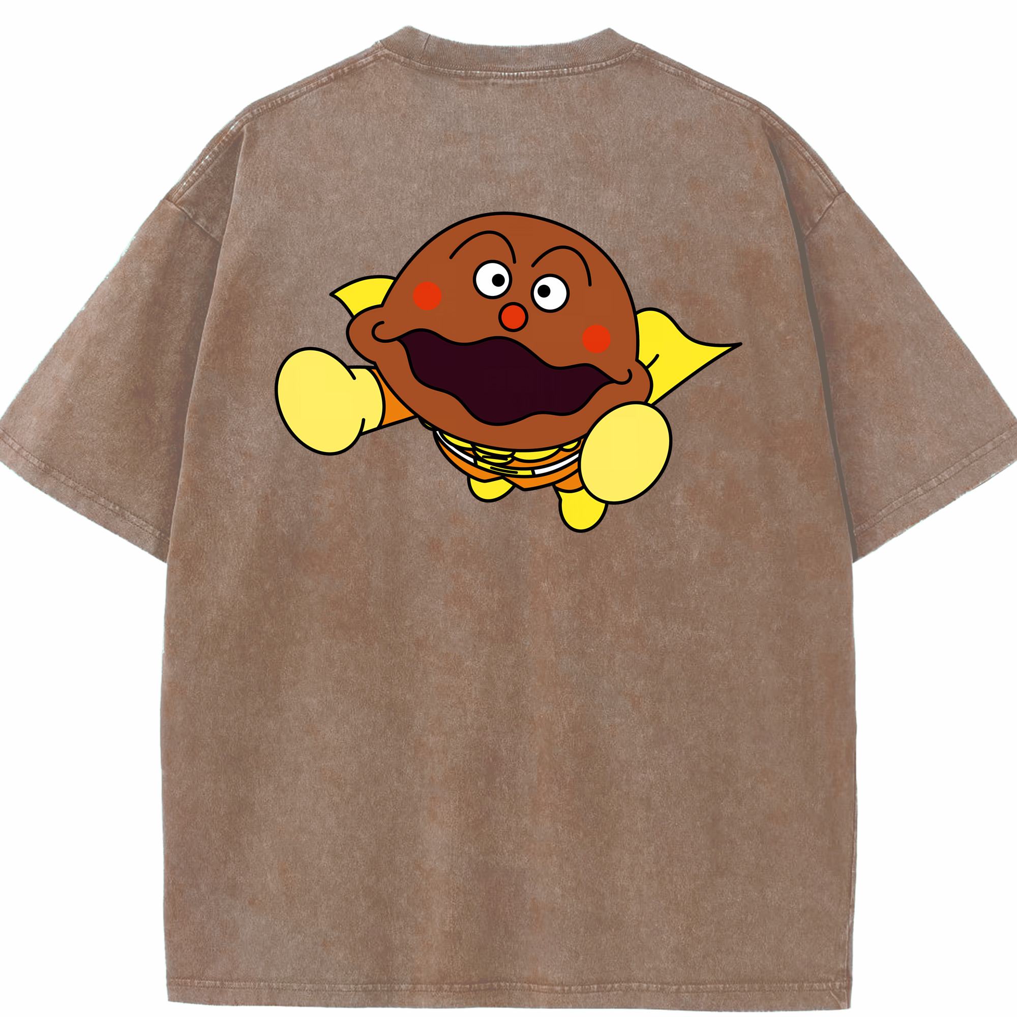 （画像用） アンパンマン Anpanman 綿100% ヴィンテージ風 半袖Tシャツ（背面プリント）