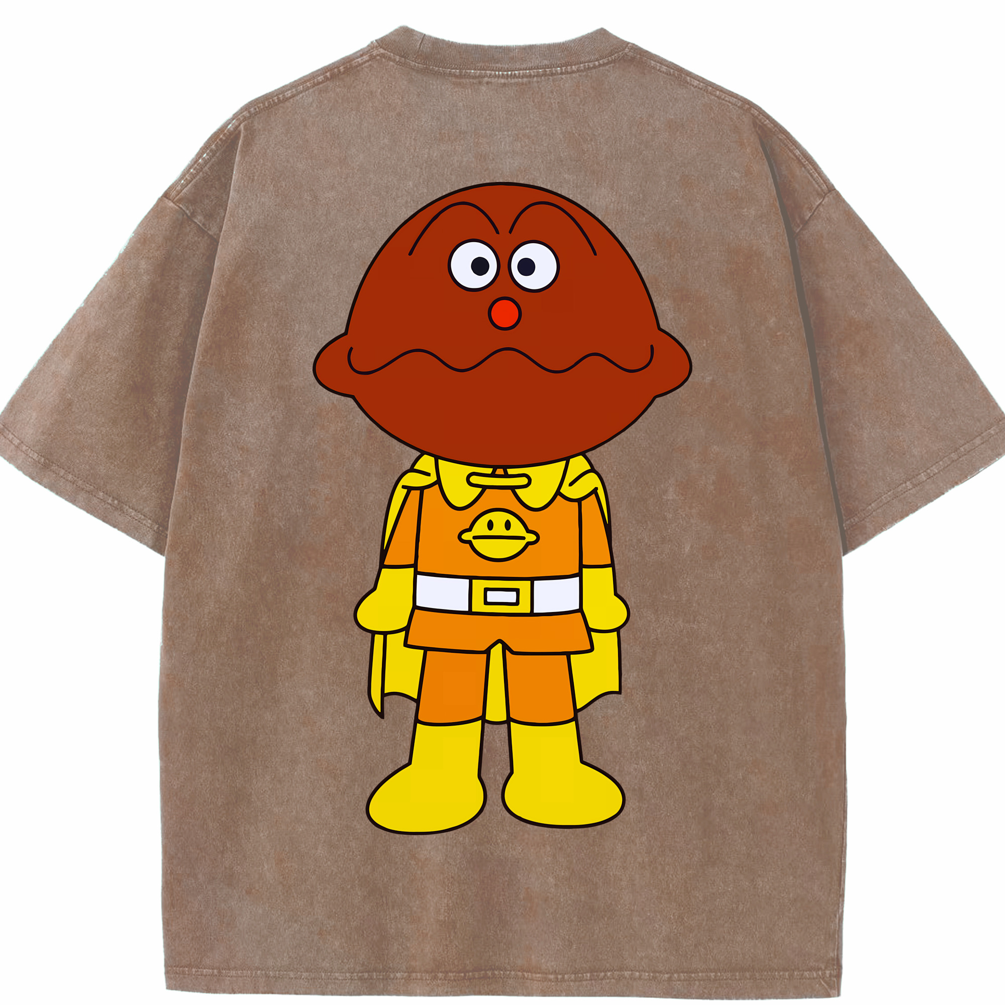 （画像用） アンパンマン Anpanman 綿100% ヴィンテージ風 半袖Tシャツ（背面プリント）