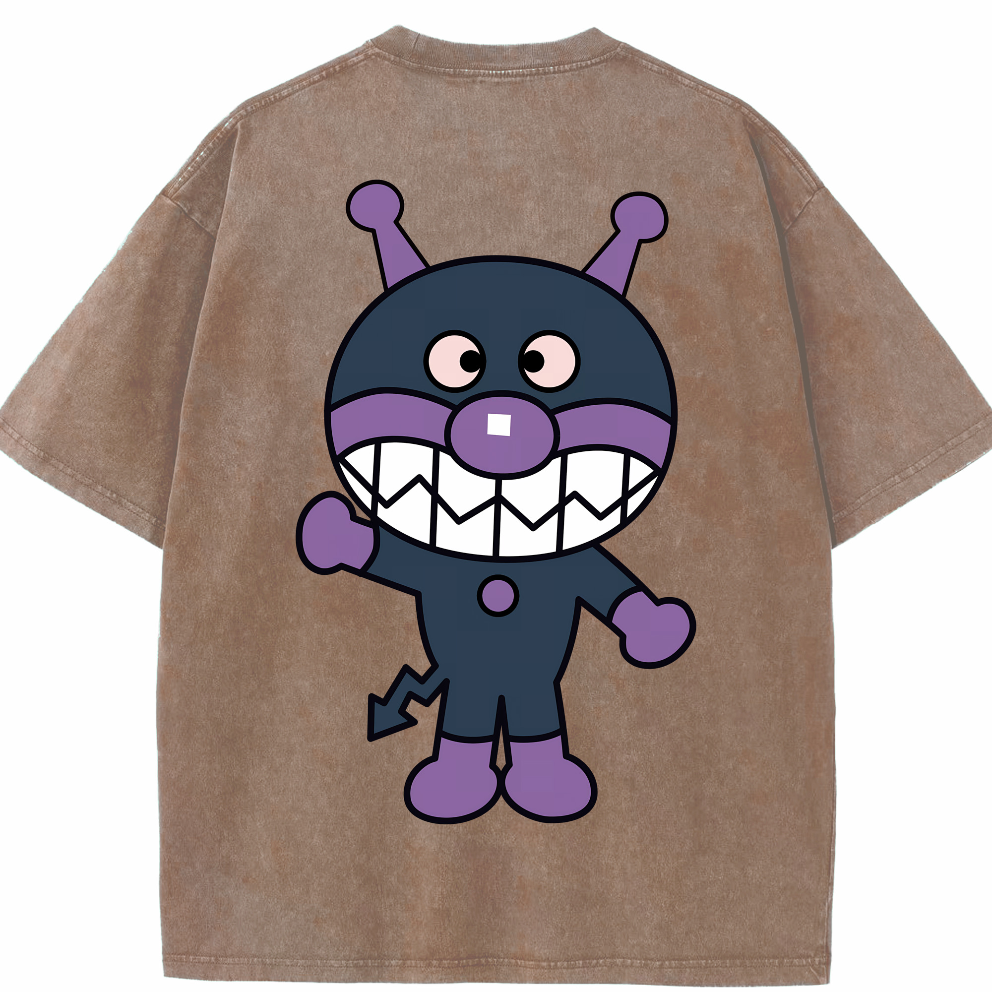 （画像用） アンパンマン Anpanman 綿100% ヴィンテージ風 半袖Tシャツ（背面プリント）