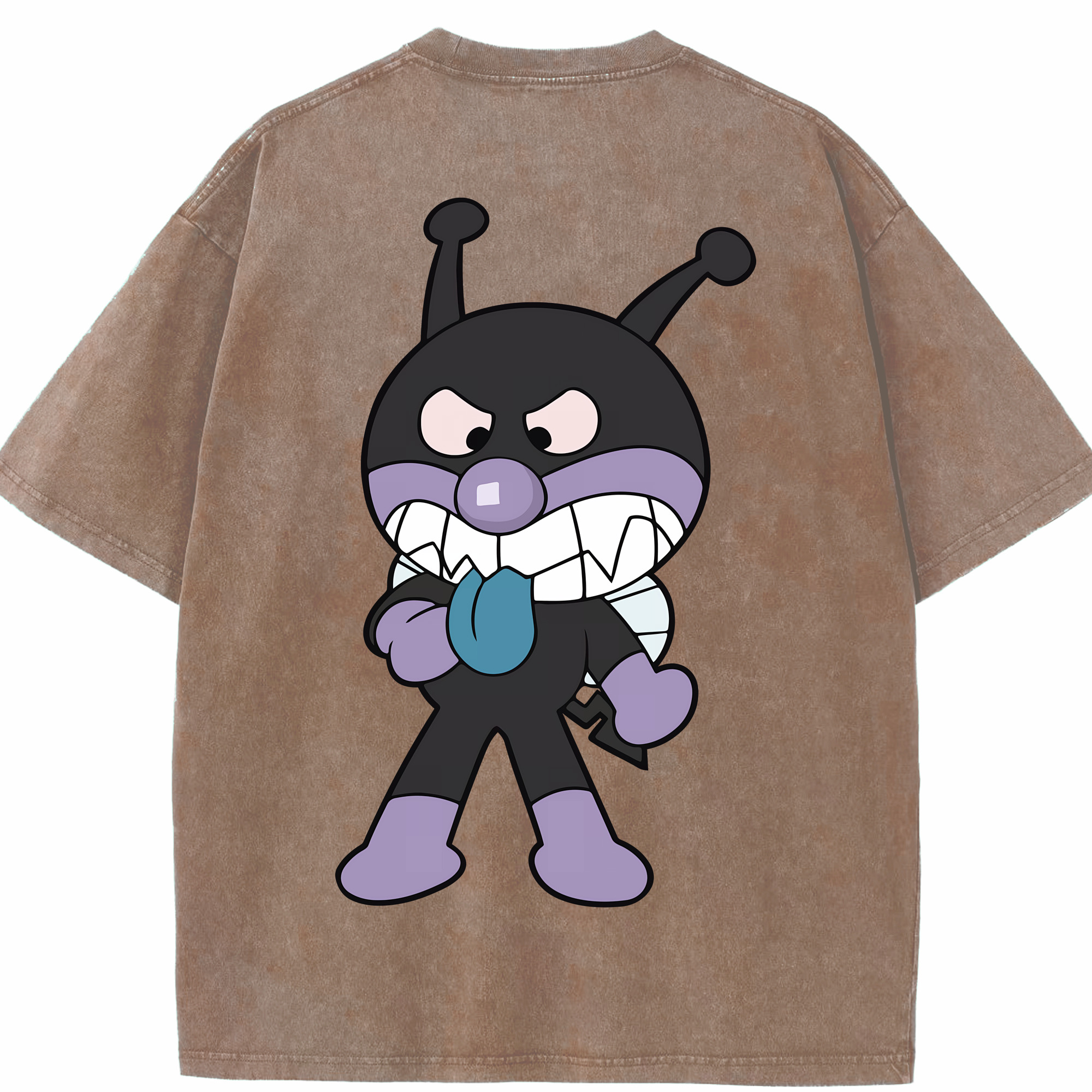 （画像用） アンパンマン Anpanman 綿100% ヴィンテージ風 半袖Tシャツ（背面プリント）