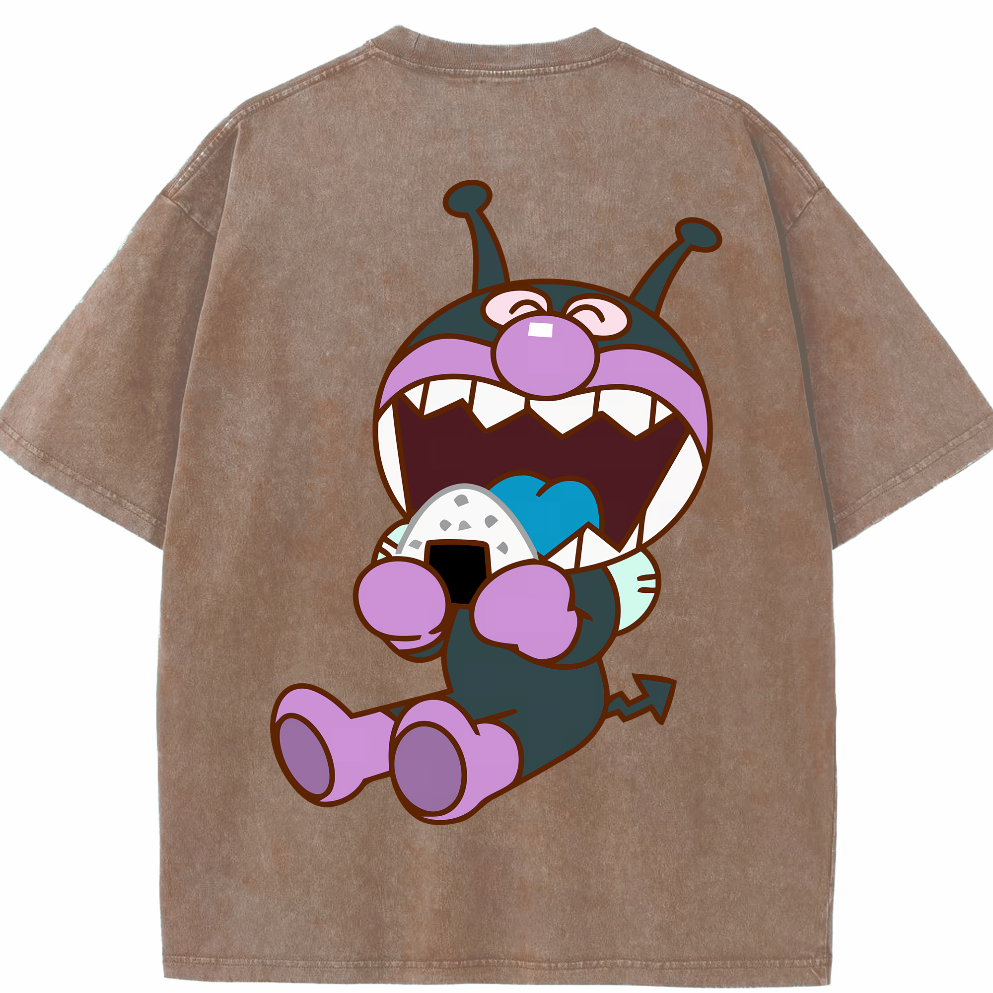 （画像用） アンパンマン Anpanman 綿100% ヴィンテージ風 半袖Tシャツ（背面プリント）