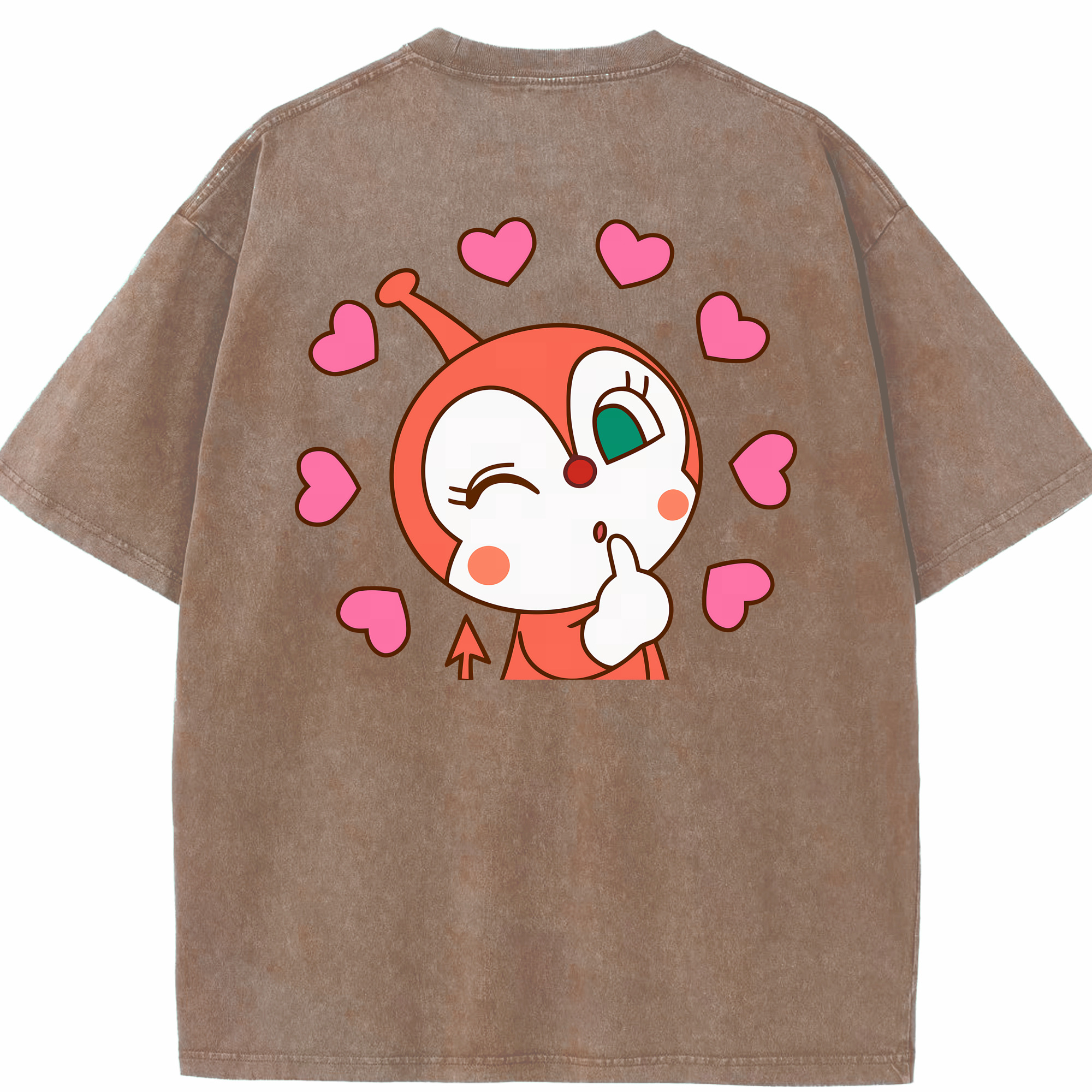（画像用） アンパンマン Anpanman 綿100% ヴィンテージ風 半袖Tシャツ（背面プリント）