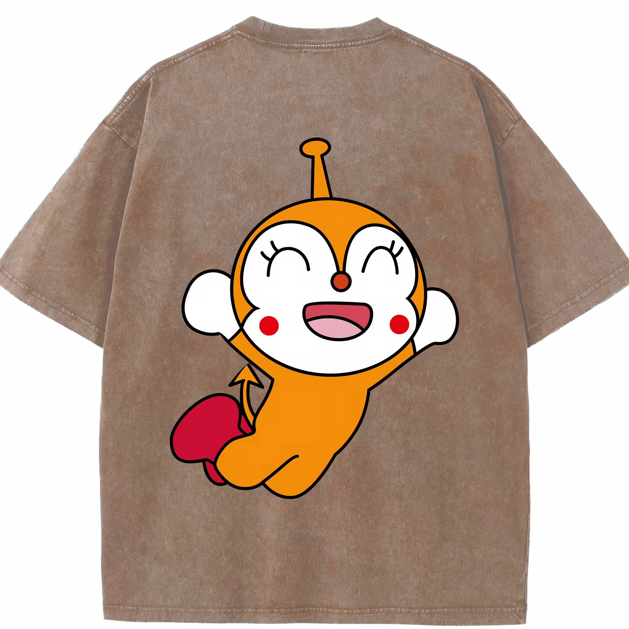 （画像用） アンパンマン Anpanman 綿100% ヴィンテージ風 半袖Tシャツ（背面プリント）