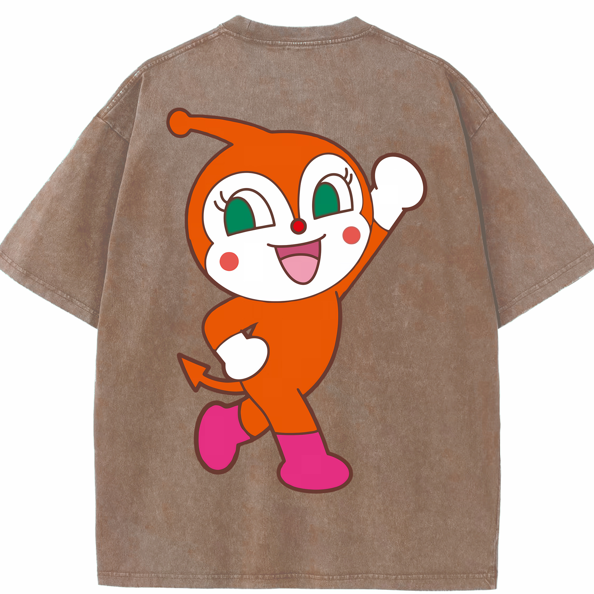 （画像用） アンパンマン Anpanman 綿100% ヴィンテージ風 半袖Tシャツ（背面プリント）