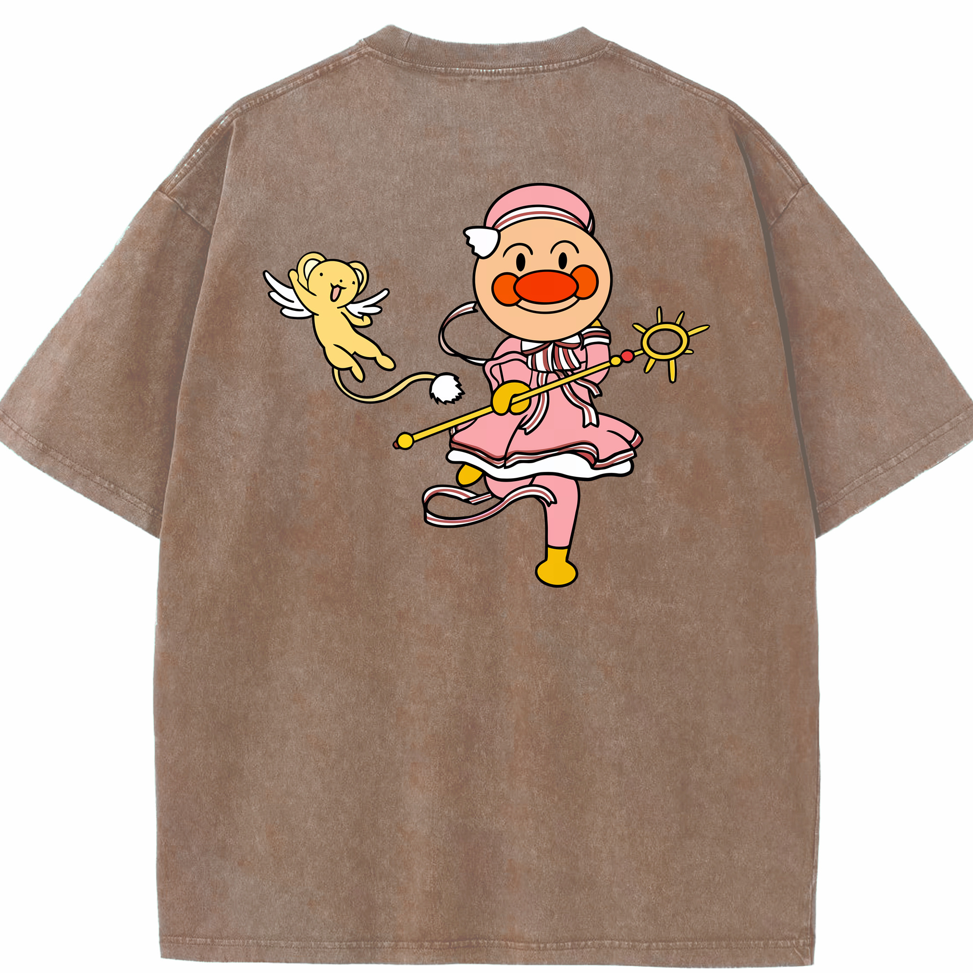 （画像用） アンパンマン Anpanman 綿100% ヴィンテージ風 半袖Tシャツ（背面プリント）