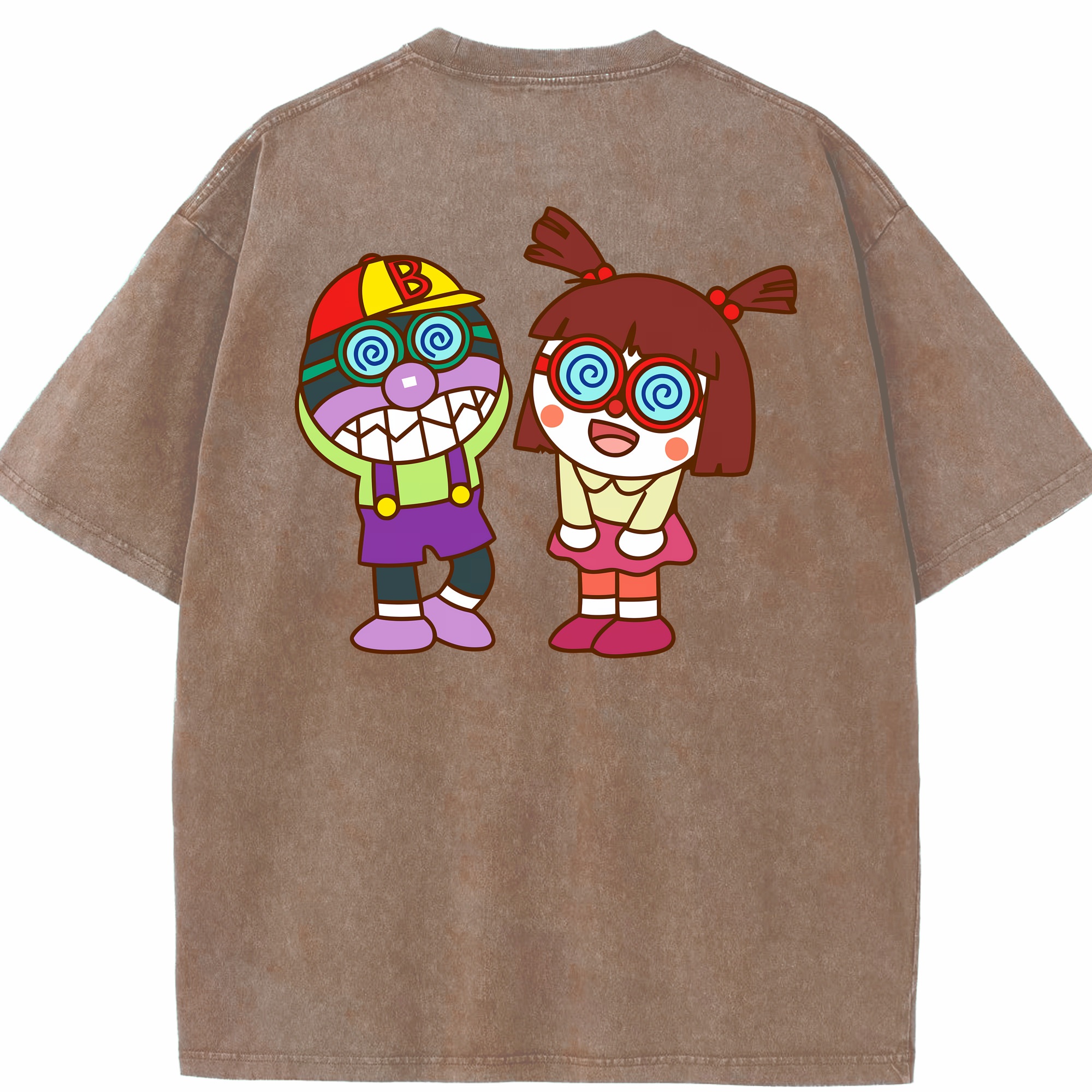 （画像用） アンパンマン Anpanman 綿100% ヴィンテージ風 半袖Tシャツ（背面プリント）
