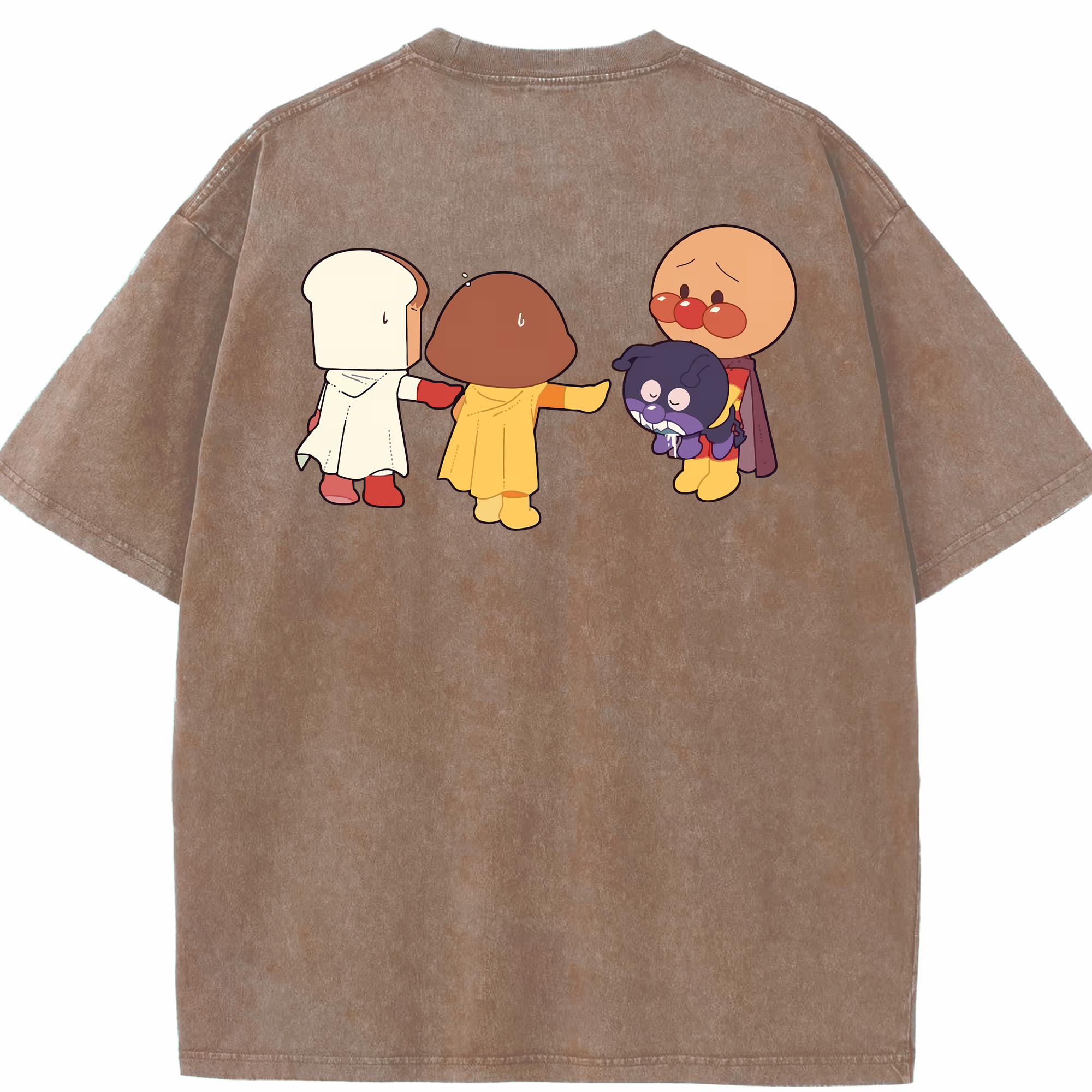 （画像用） アンパンマン Anpanman 綿100% ヴィンテージ風 半袖Tシャツ（背面プリント）