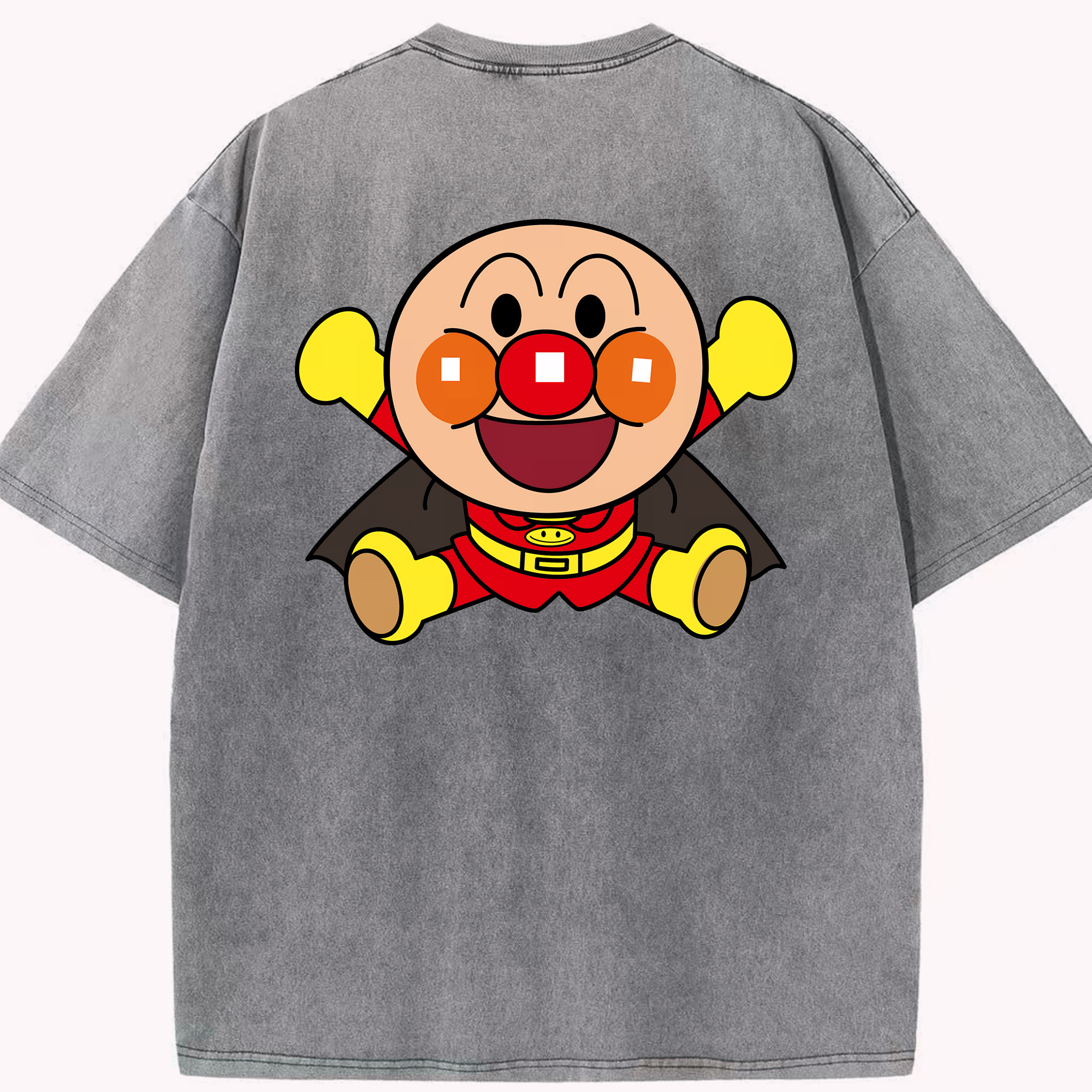 （画像用） アンパンマン Anpanman 綿100% ヴィンテージ風 半袖Tシャツ（背面プリント）