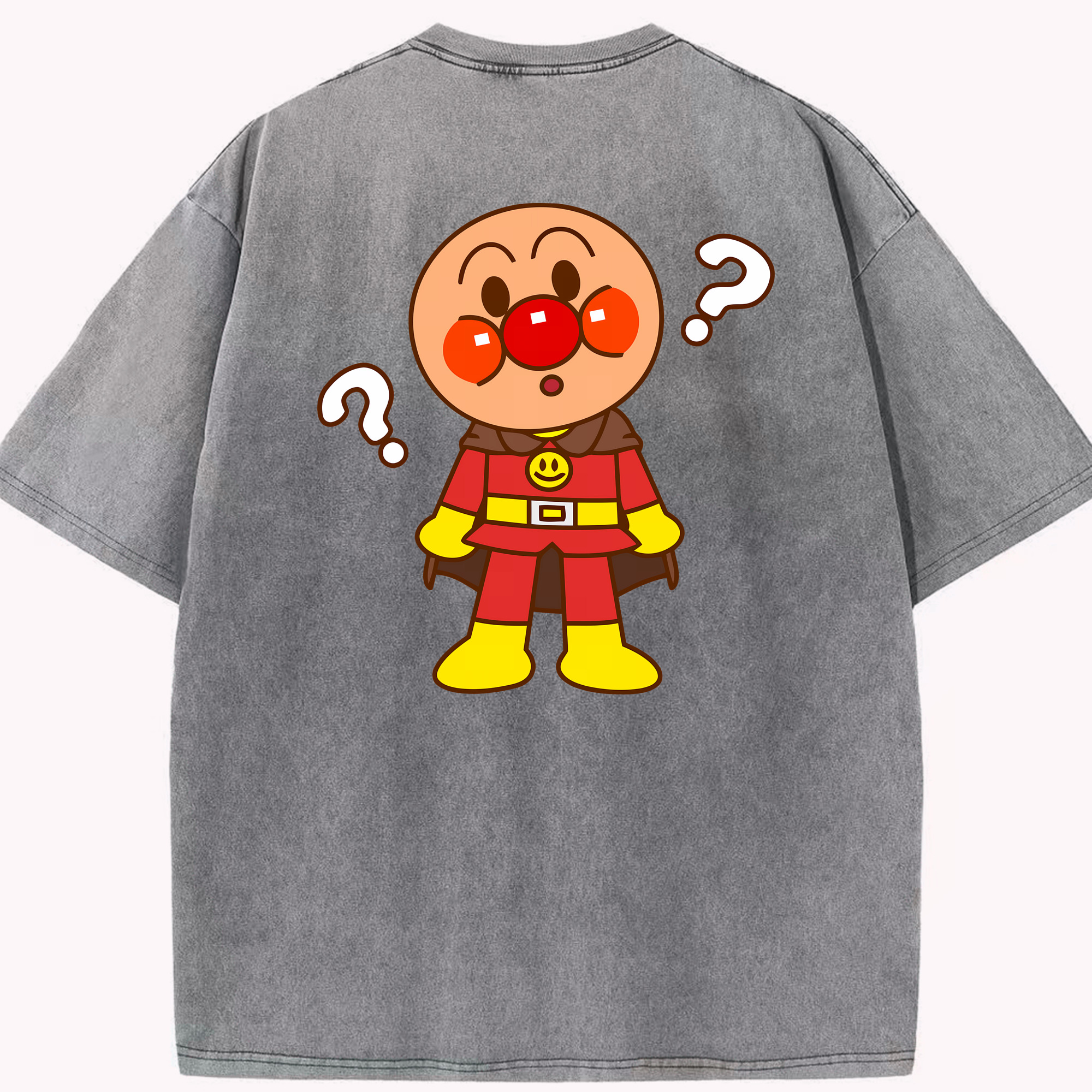 （画像用） アンパンマン Anpanman 綿100% ヴィンテージ風 半袖Tシャツ（背面プリント）