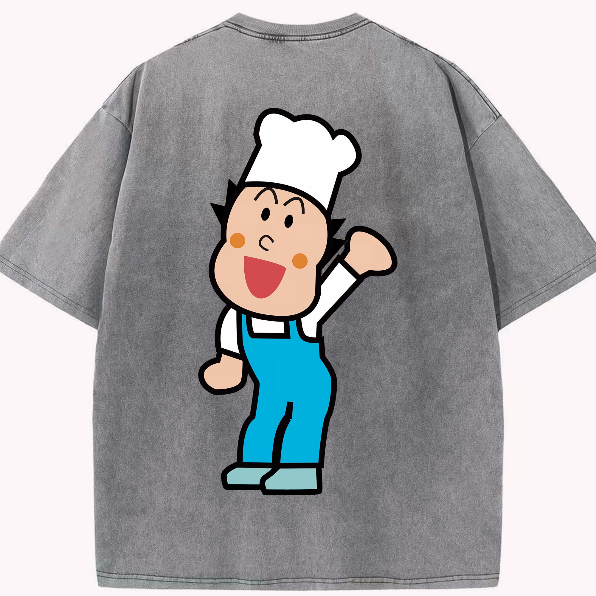 （画像用） アンパンマン Anpanman 綿100% ヴィンテージ風 半袖Tシャツ（背面プリント）