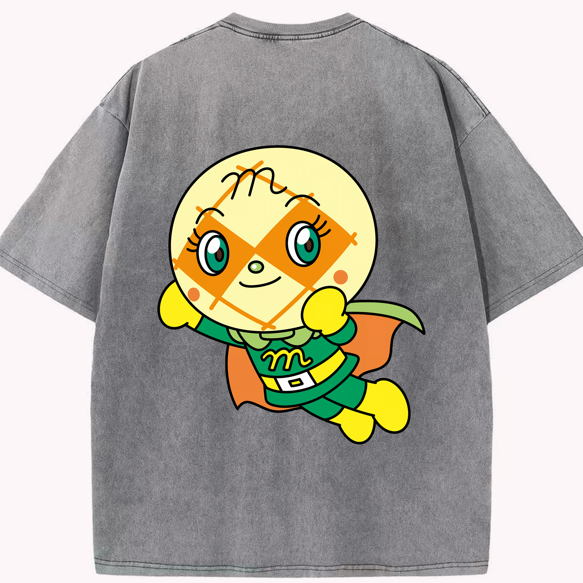 （画像用） アンパンマン Anpanman 綿100% ヴィンテージ風 半袖Tシャツ（背面プリント）