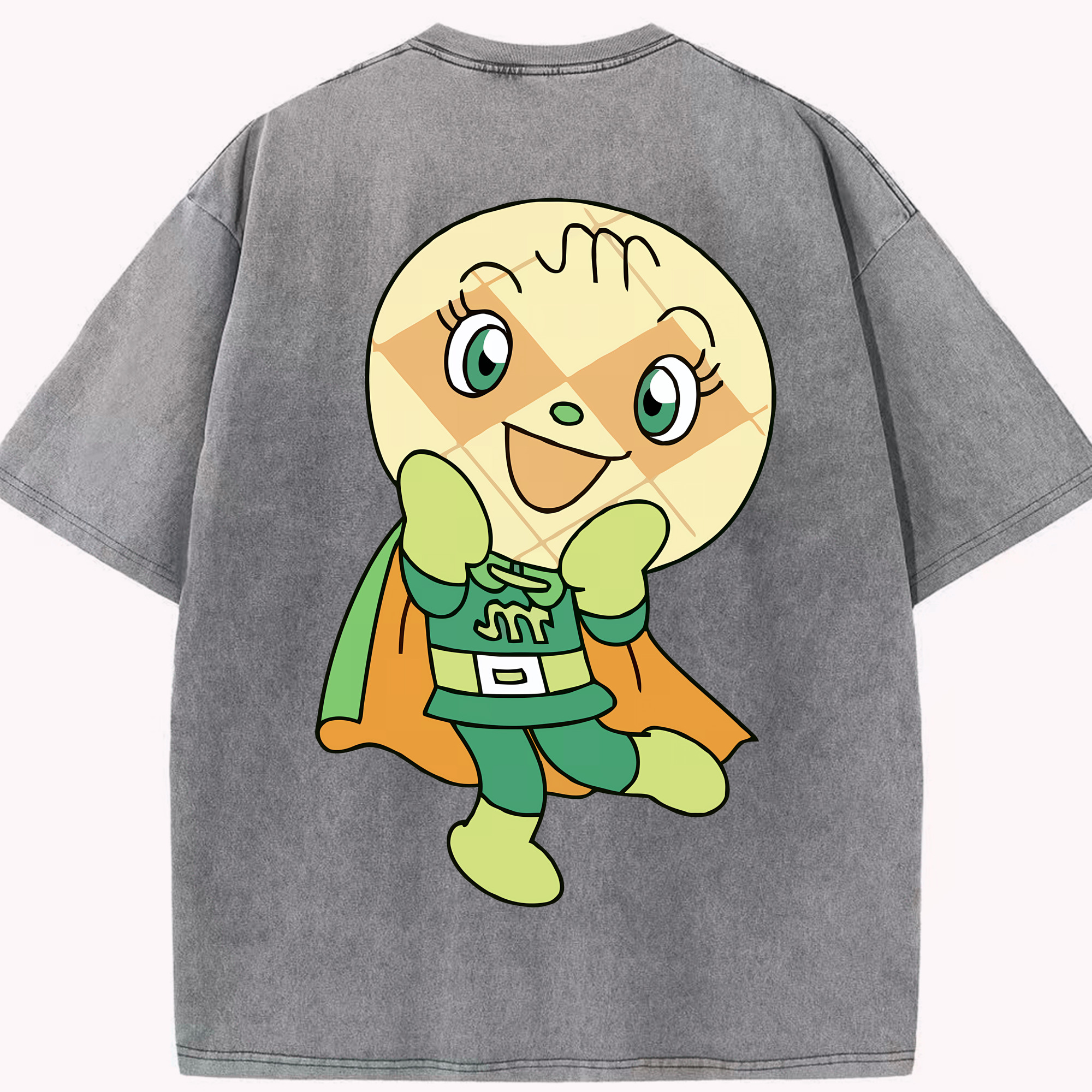 （画像用） アンパンマン Anpanman 綿100% ヴィンテージ風 半袖Tシャツ（背面プリント）