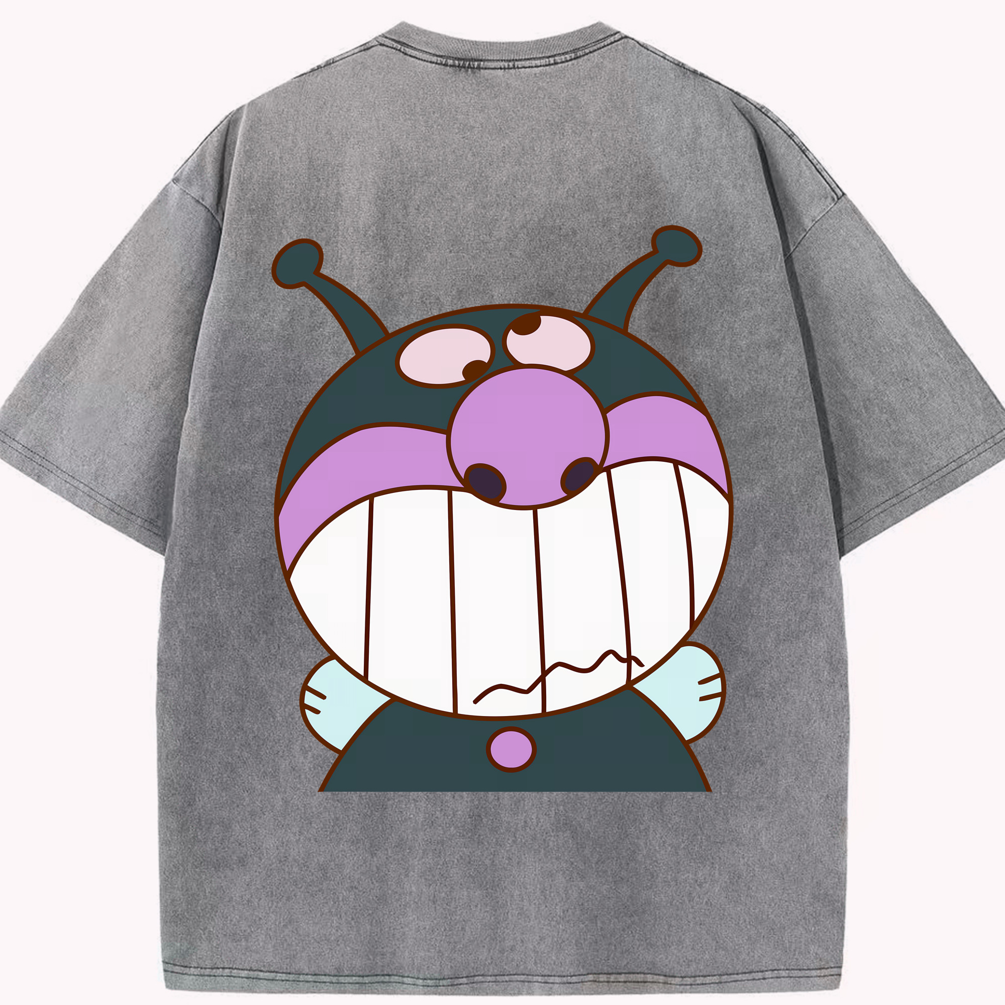 （画像用） アンパンマン Anpanman 綿100% ヴィンテージ風 半袖Tシャツ（背面プリント）