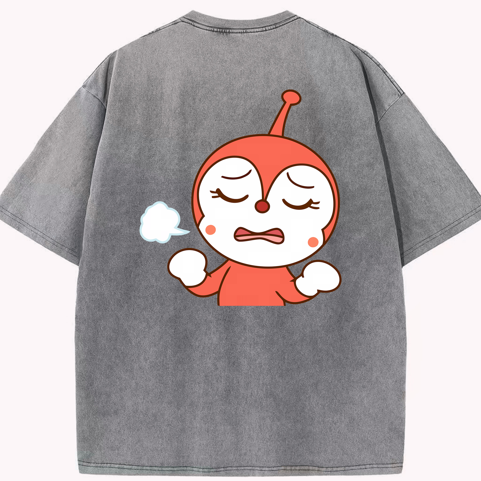 （画像用） アンパンマン Anpanman 綿100% ヴィンテージ風 半袖Tシャツ（背面プリント）