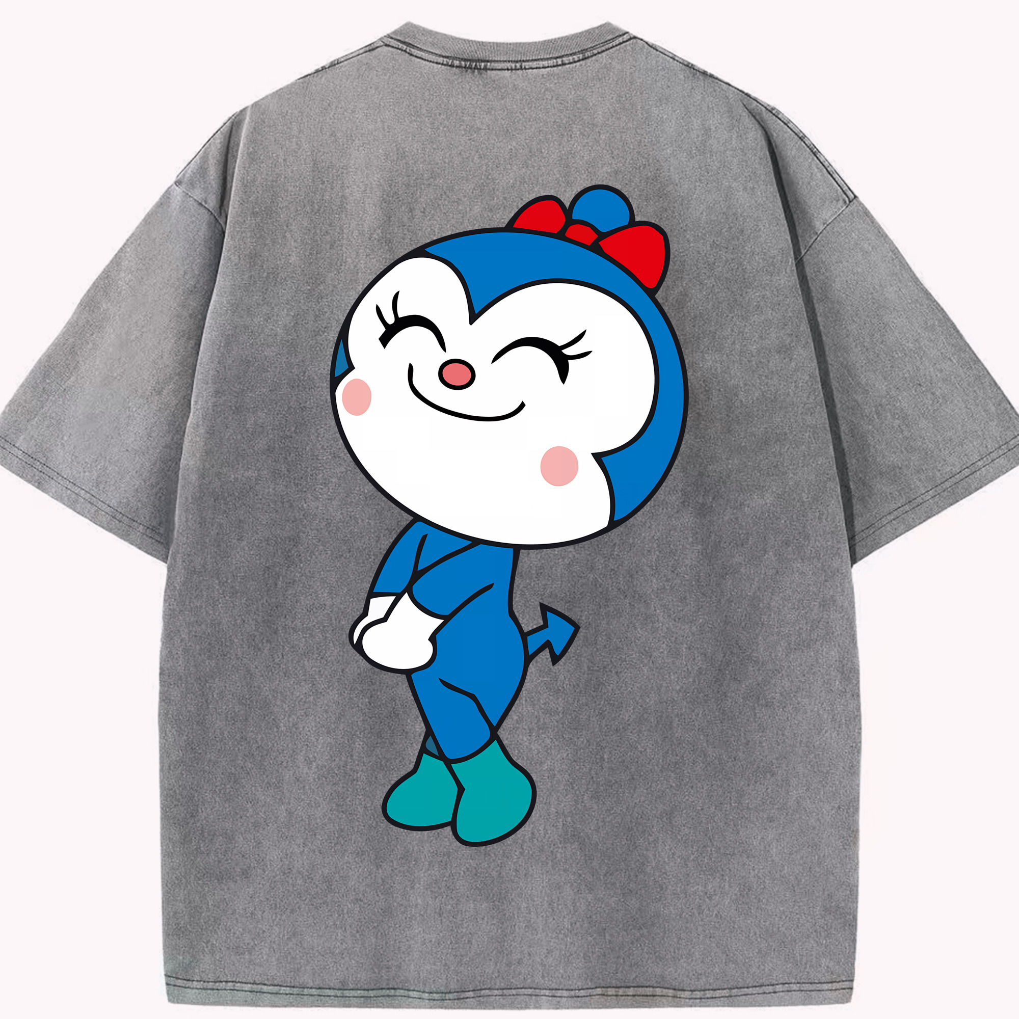 （画像用） アンパンマン Anpanman 綿100% ヴィンテージ風 半袖Tシャツ（背面プリント）