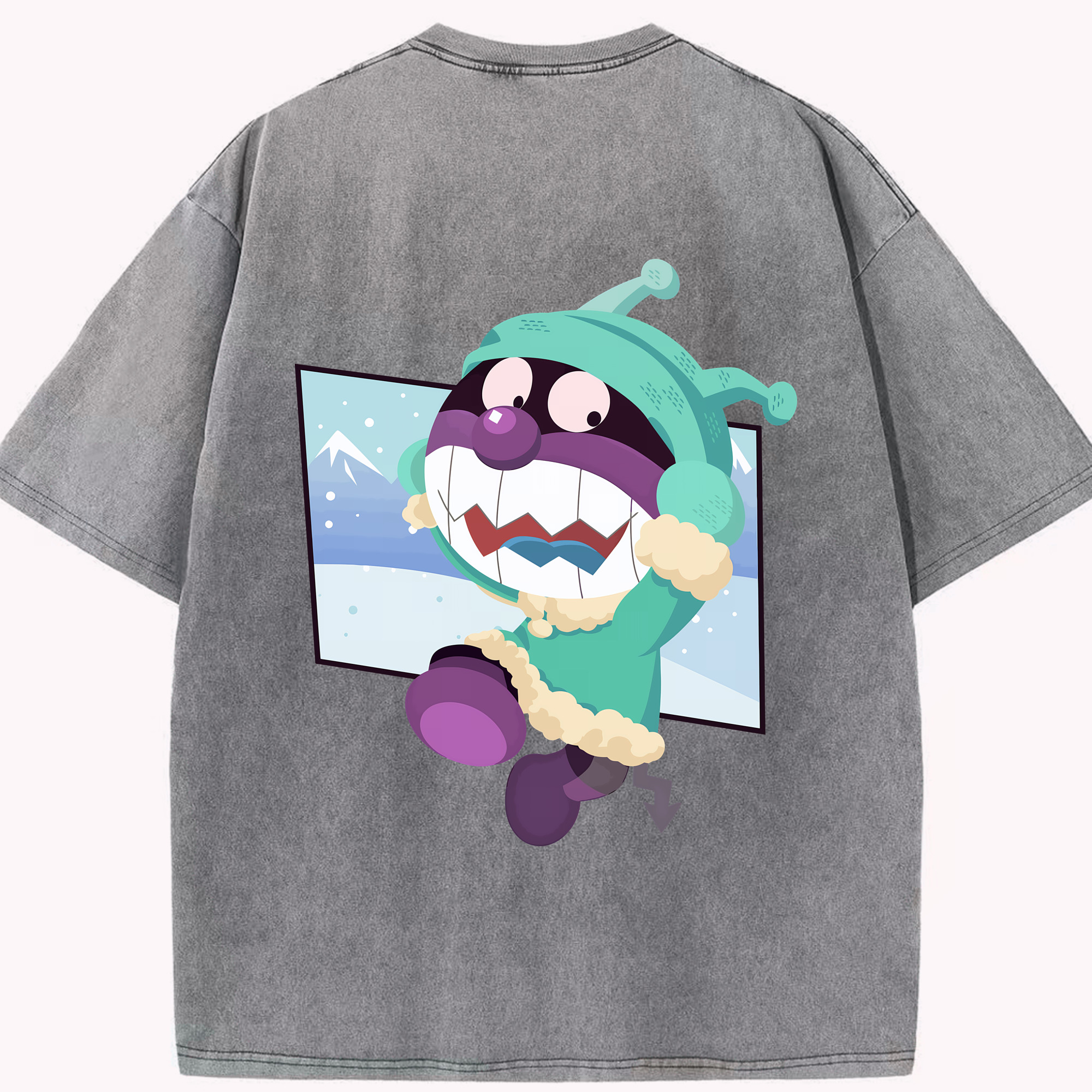 （画像用） アンパンマン Anpanman 綿100% ヴィンテージ風 半袖Tシャツ（背面プリント）