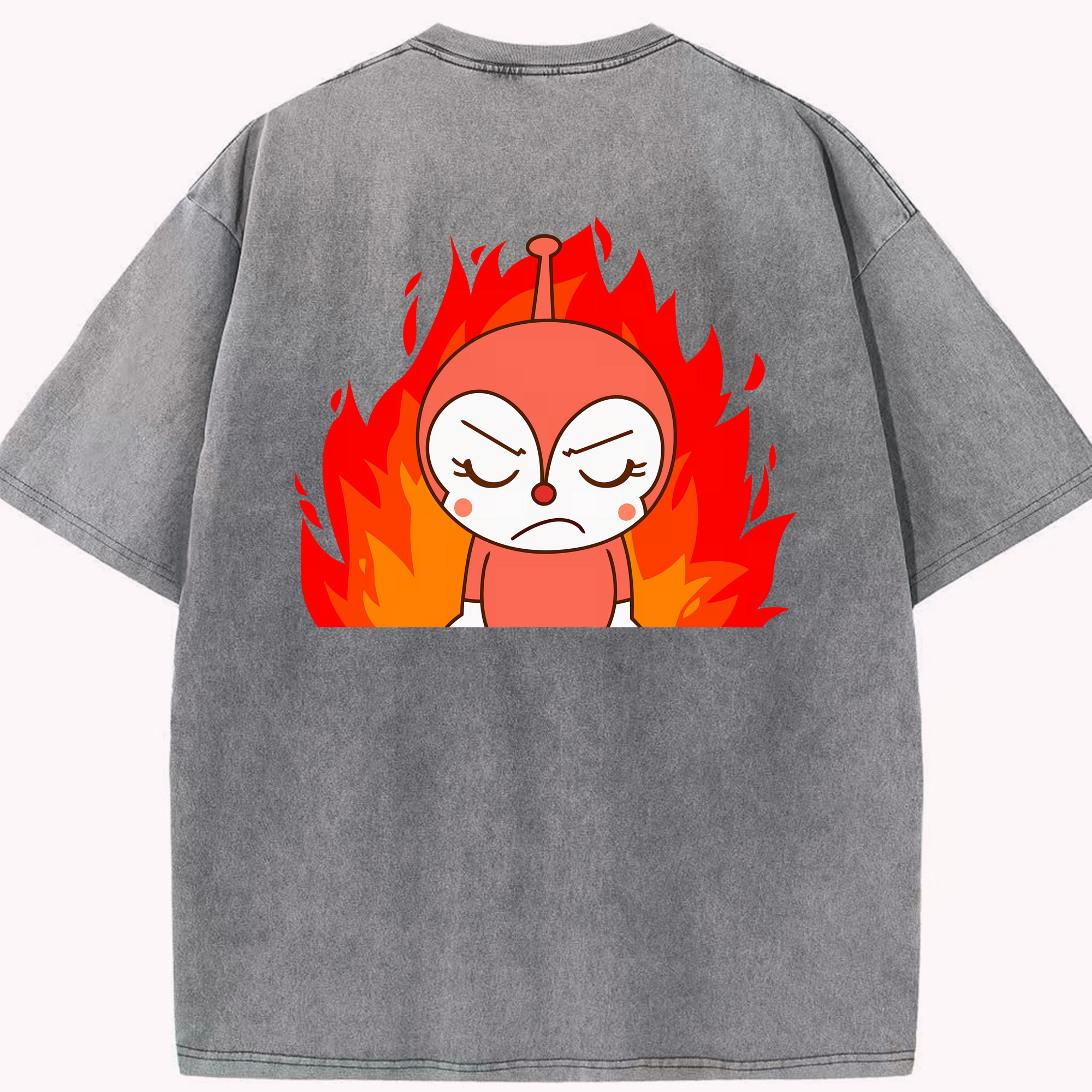 （画像用） アンパンマン Anpanman 綿100% ヴィンテージ風 半袖Tシャツ（背面プリント）