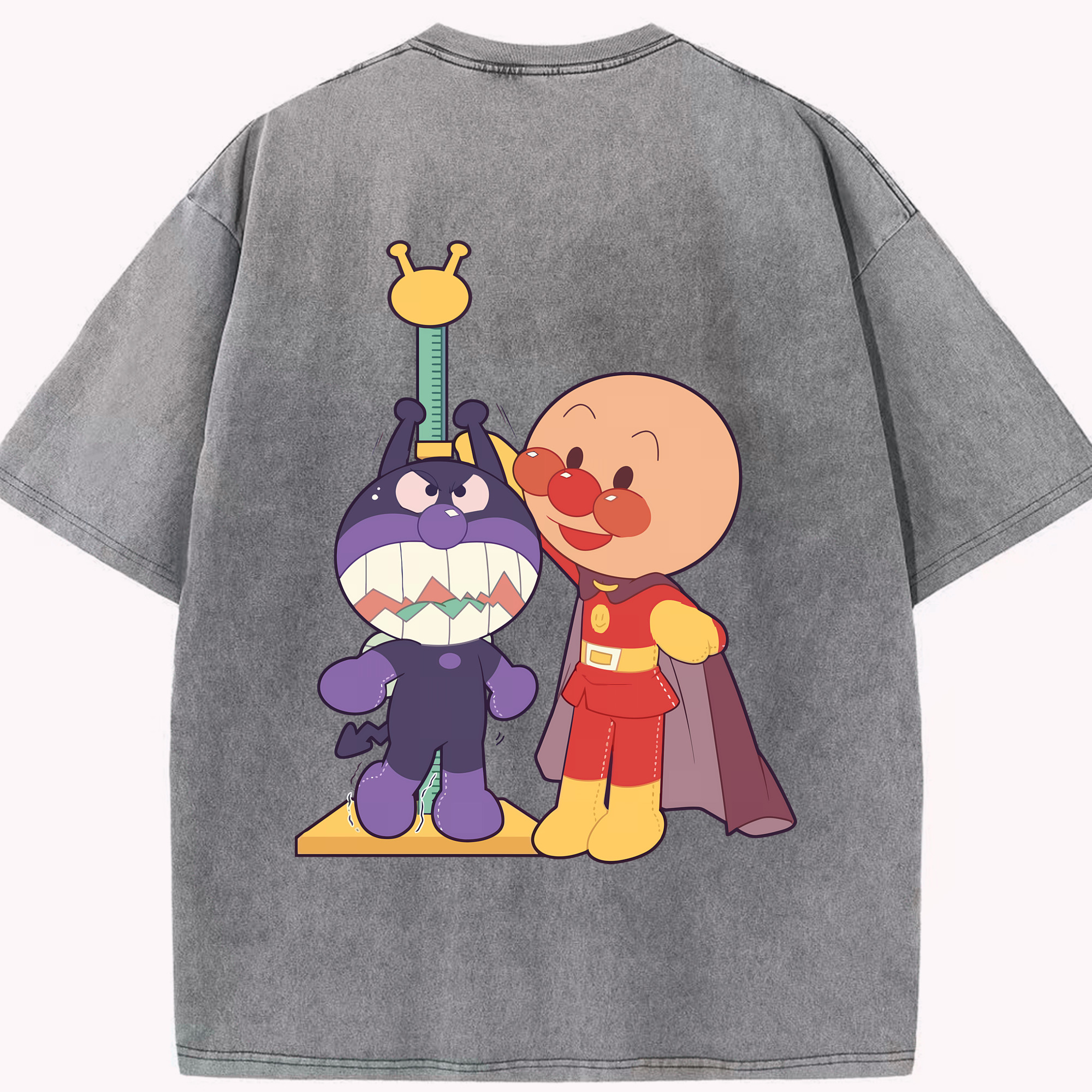 （画像用） アンパンマン Anpanman 綿100% ヴィンテージ風 半袖Tシャツ（背面プリント）