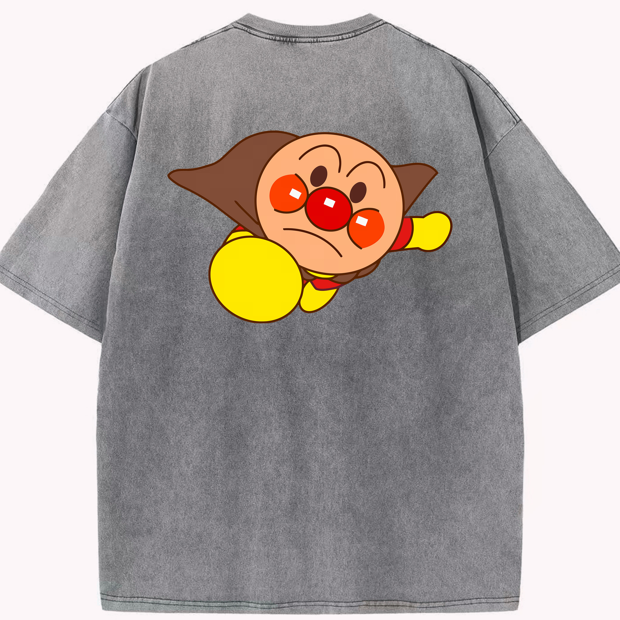 （画像用） アンパンマン Anpanman 綿100% ヴィンテージ風 半袖Tシャツ（背面プリント）