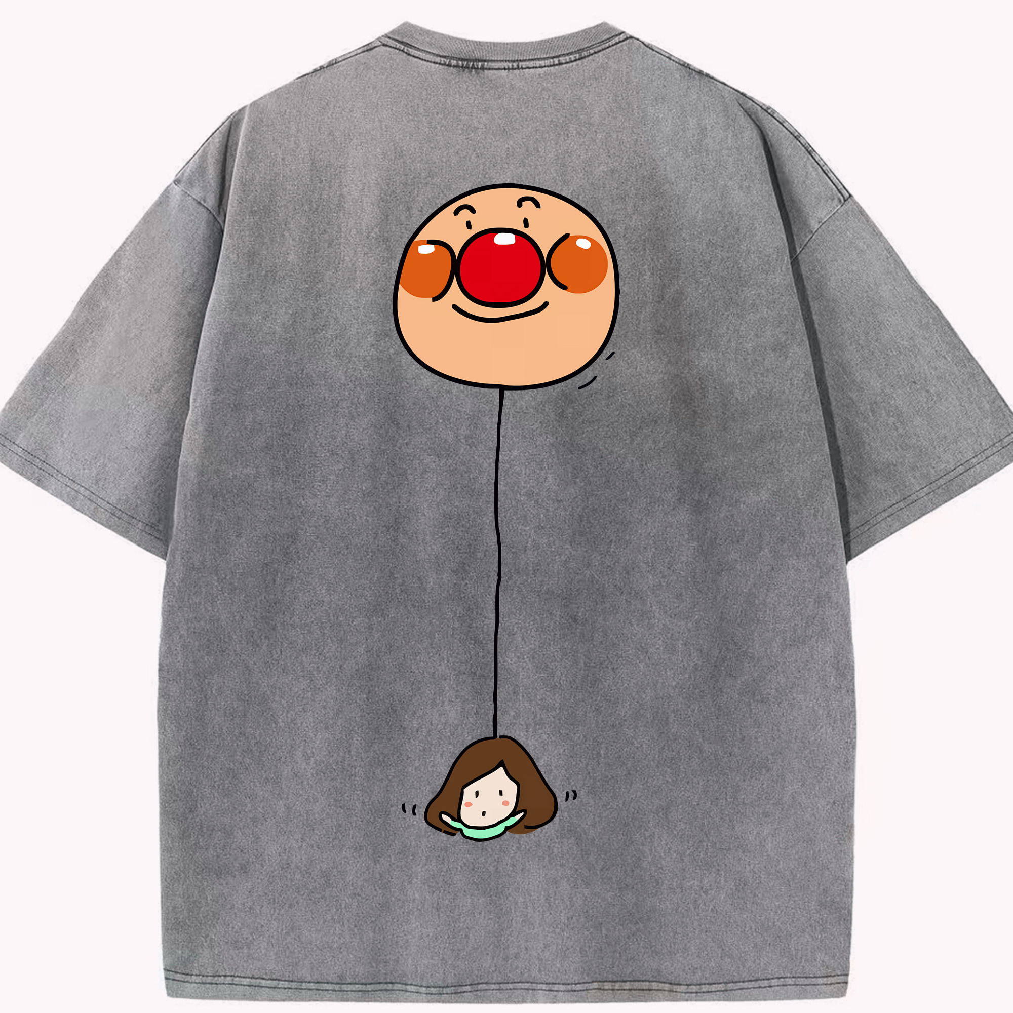 （画像用） アンパンマン Anpanman 綿100% ヴィンテージ風 半袖Tシャツ（背面プリント）