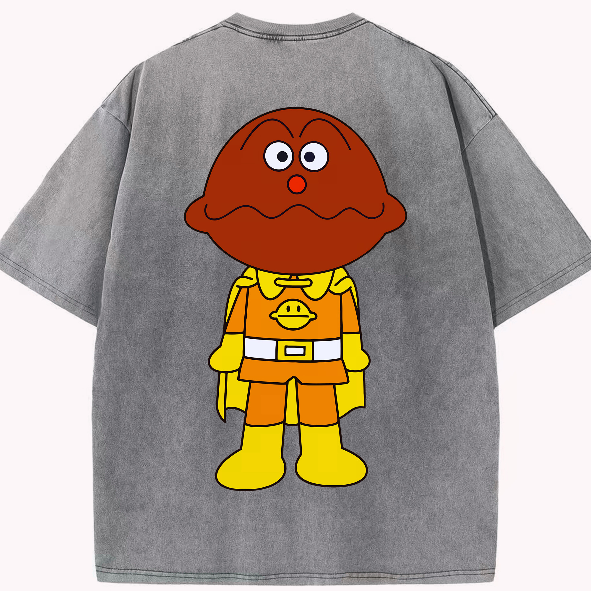 （画像用） アンパンマン Anpanman 綿100% ヴィンテージ風 半袖Tシャツ（背面プリント）
