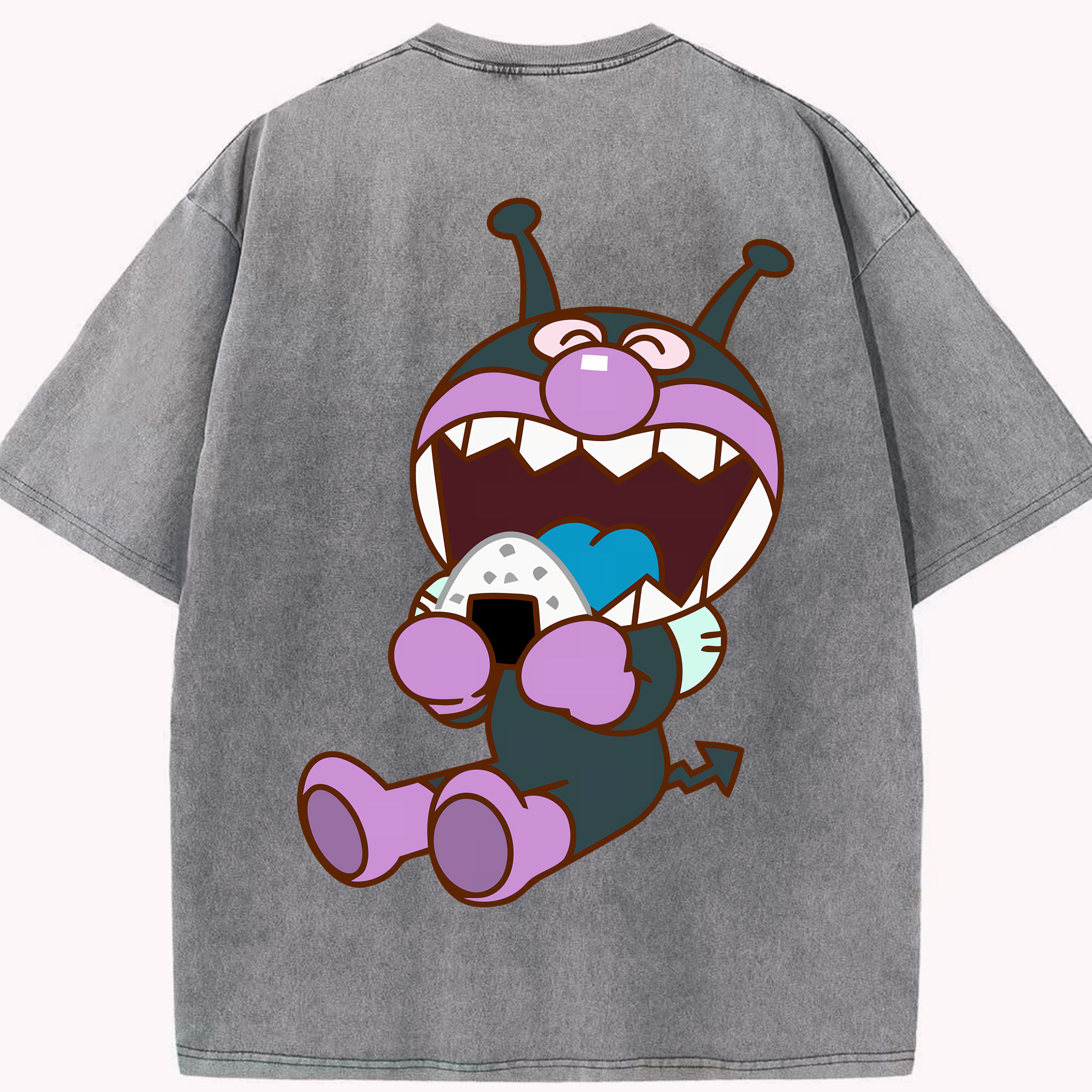 （画像用） アンパンマン Anpanman 綿100% ヴィンテージ風 半袖Tシャツ（背面プリント）
