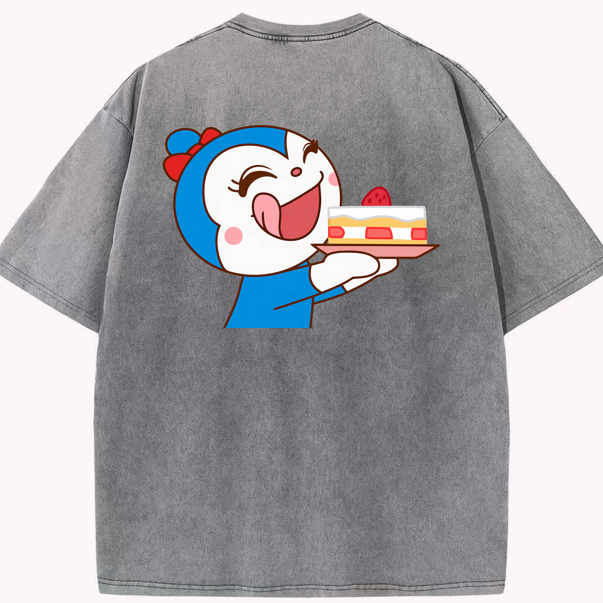 （画像用） アンパンマン Anpanman 綿100% ヴィンテージ風 半袖Tシャツ（背面プリント）