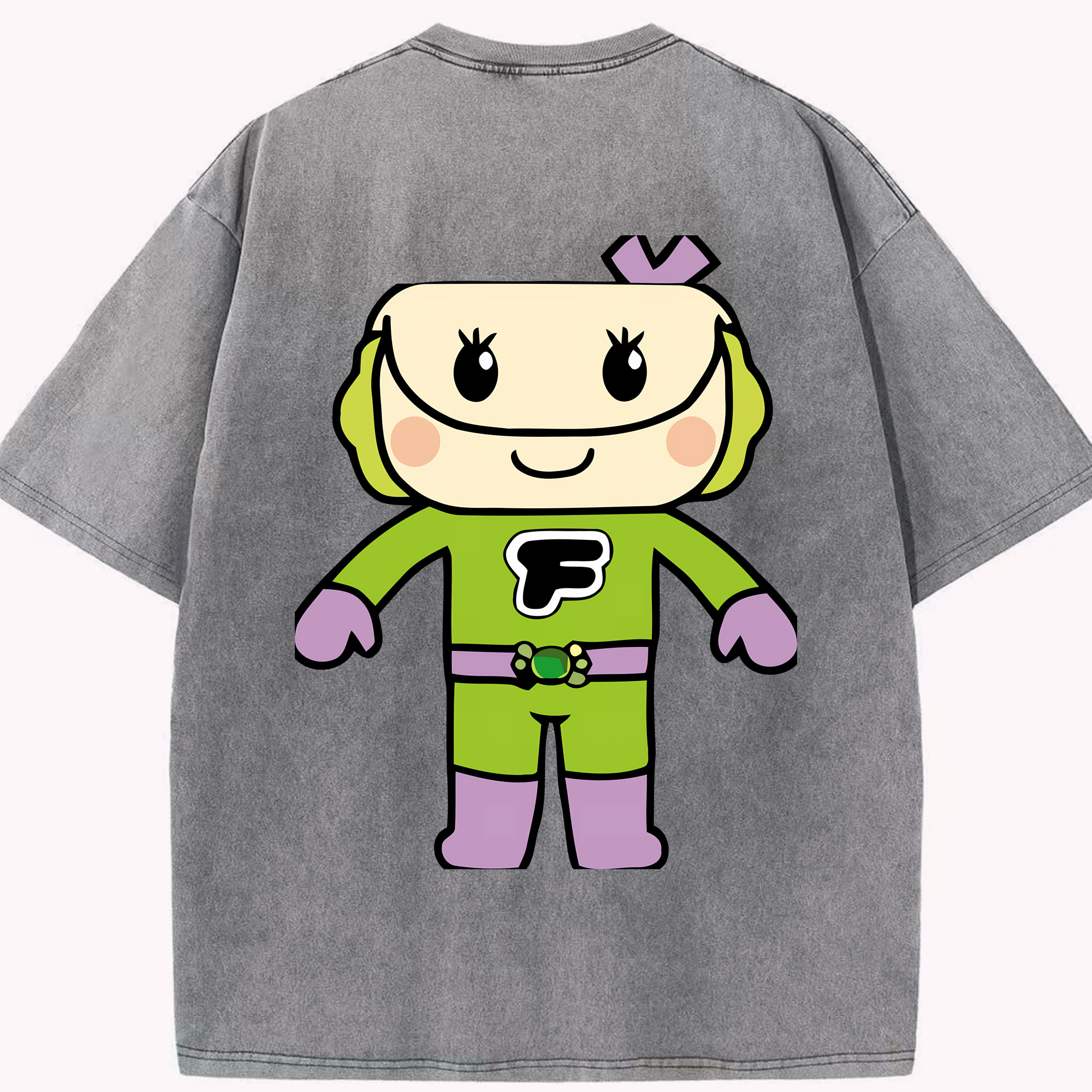 （画像用） アンパンマン Anpanman 綿100% ヴィンテージ風 半袖Tシャツ（背面プリント）